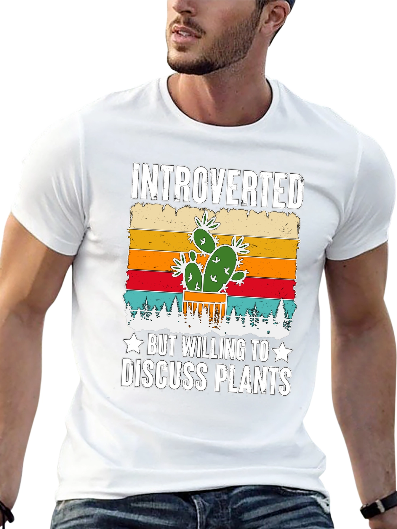 Introverted Plant Lover Graphic T-Shirt