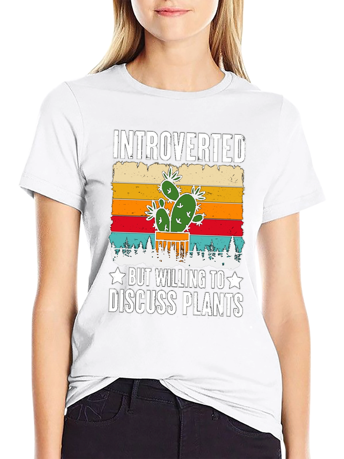 Introverted Plant Lover Graphic T-Shirt