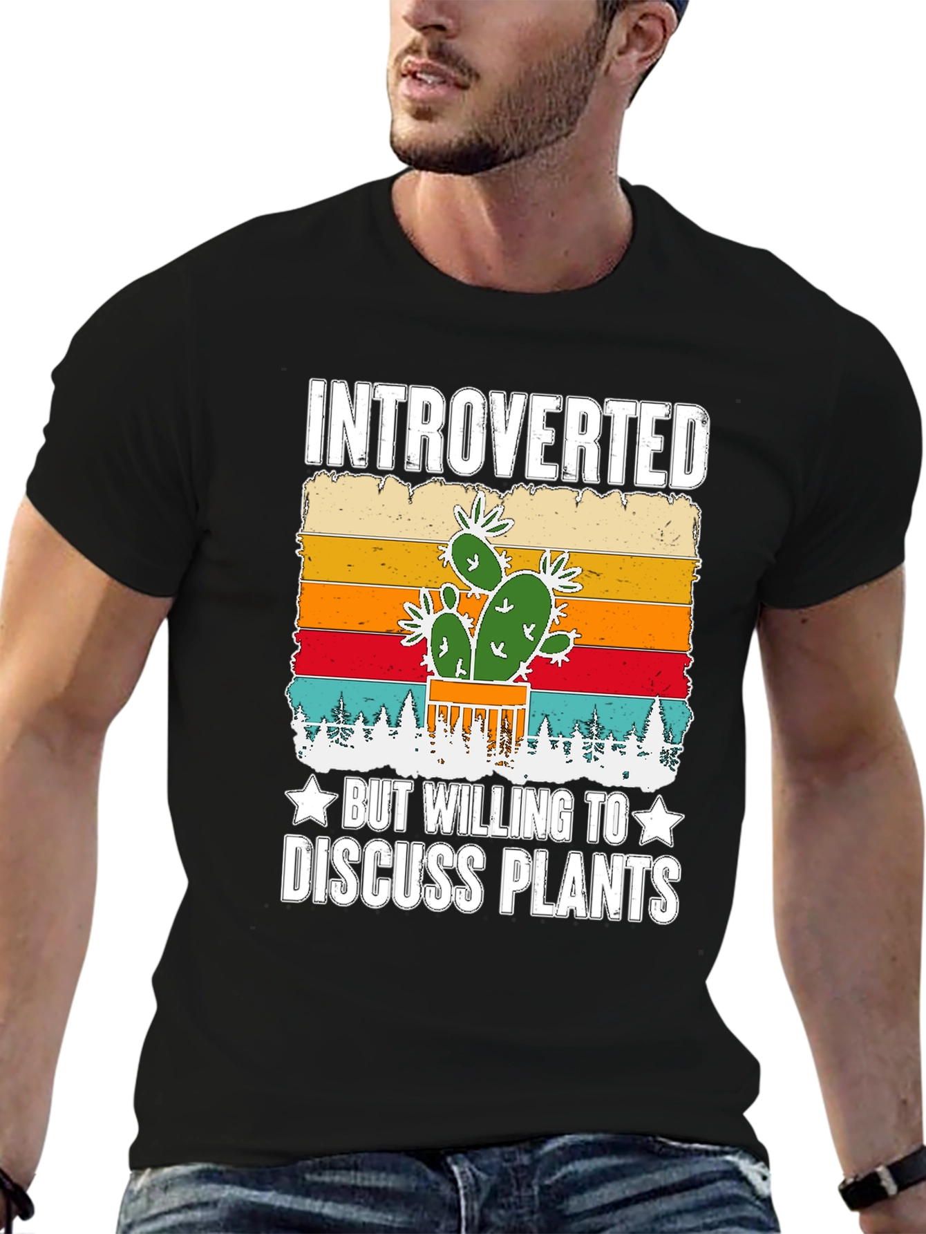 Introverted Plant Lover Graphic T-Shirt