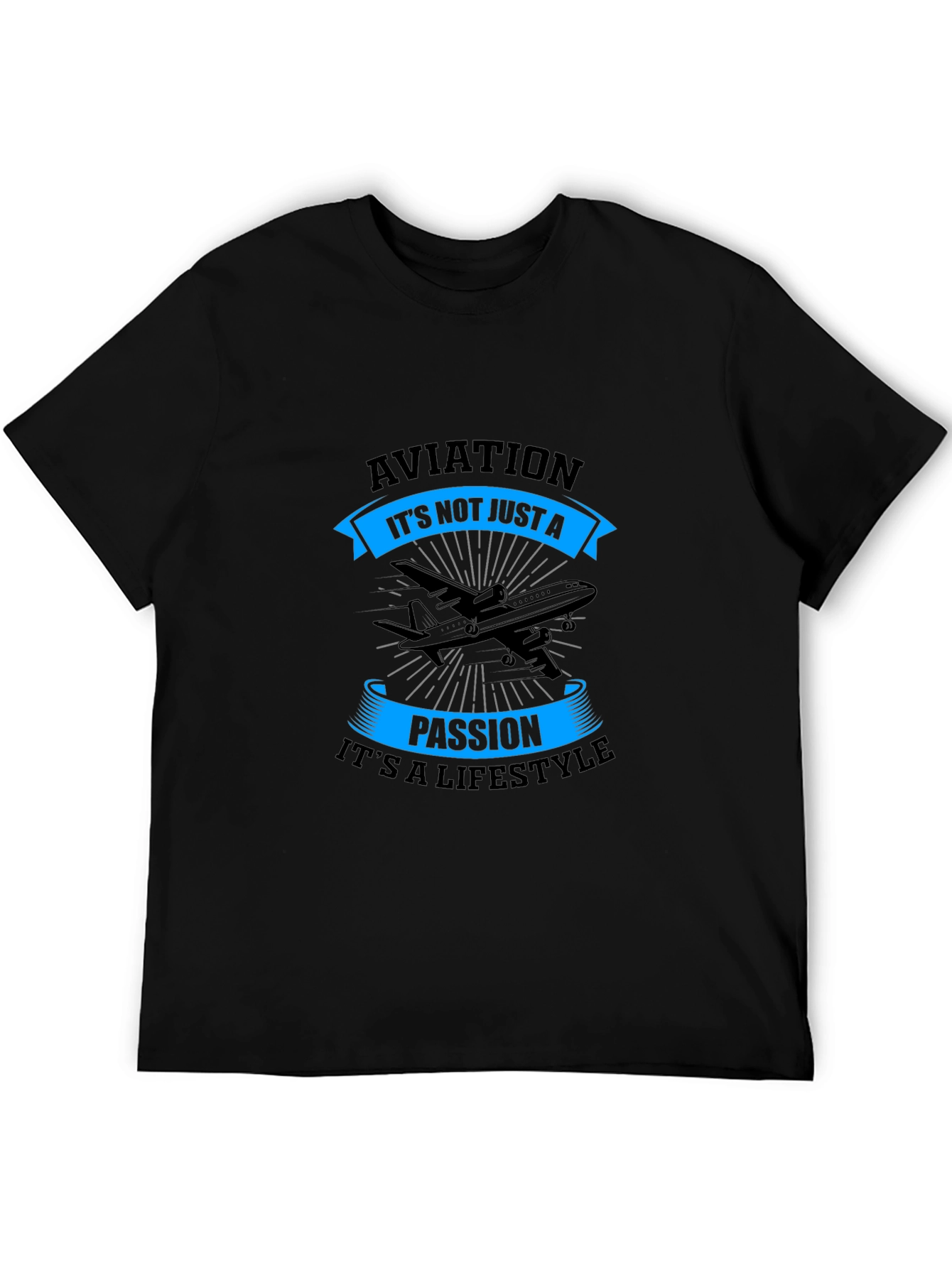 Aviation Passion Lifestyle Black T-Shirt