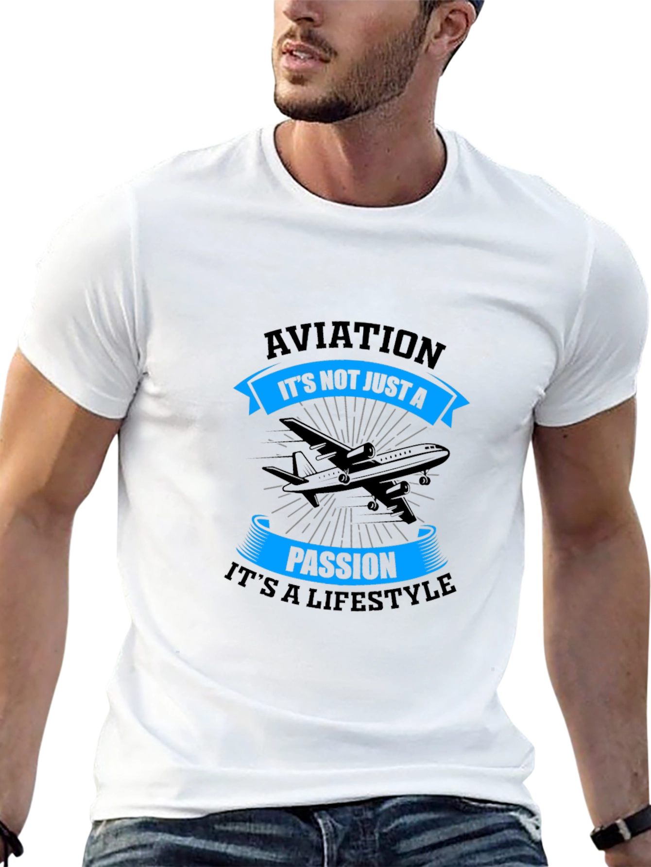 Aviation Passion Lifestyle Black T-Shirt