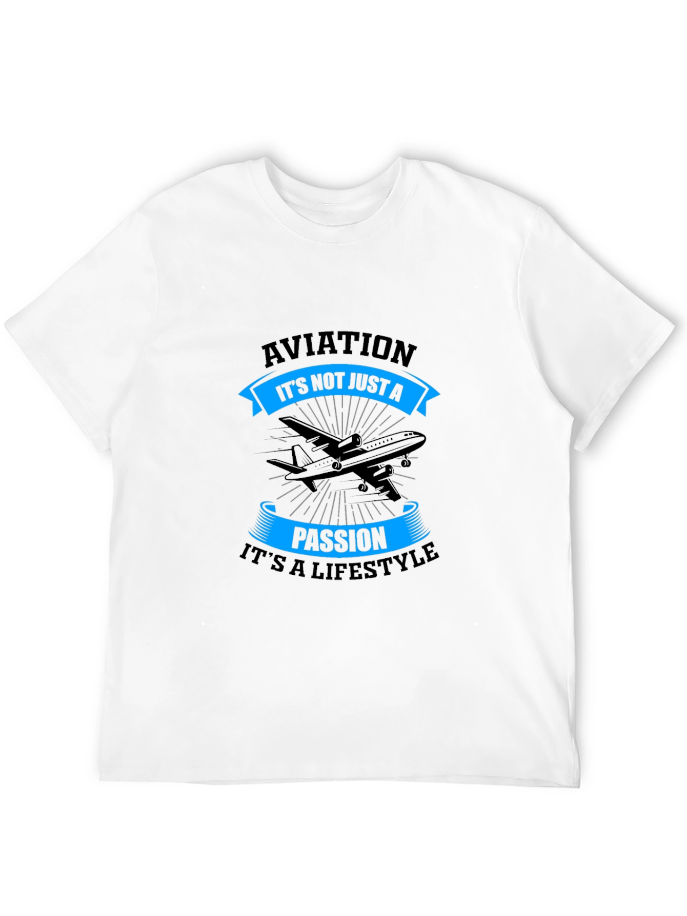Aviation Passion Lifestyle Black T-Shirt
