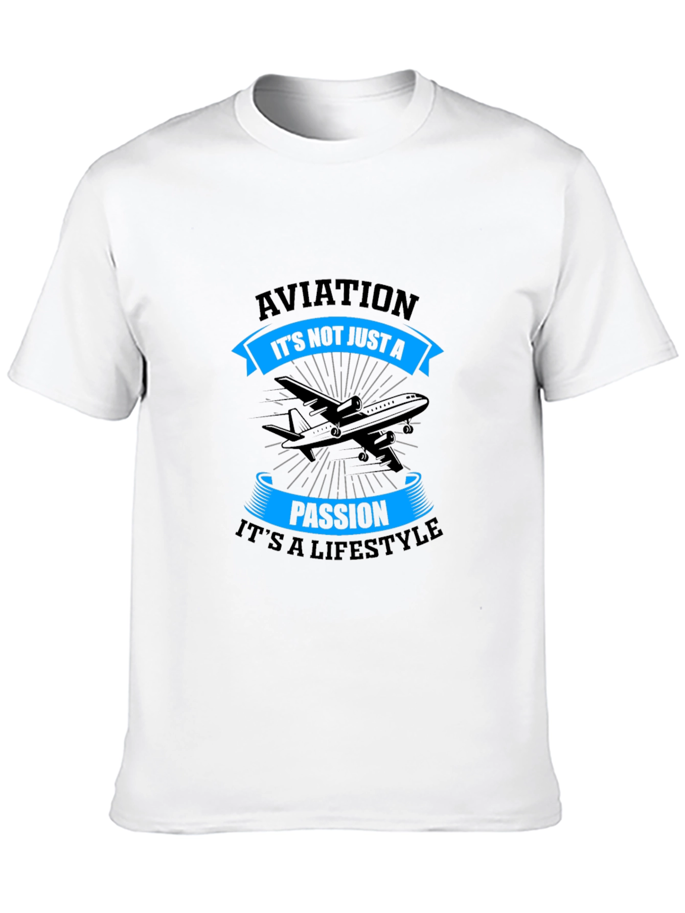 Aviation Passion Lifestyle Black T-Shirt