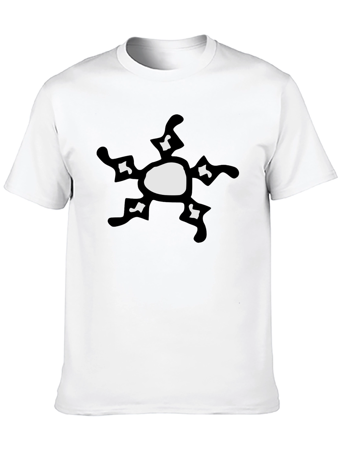 Unique Star Design Black Cotton T-Shirt