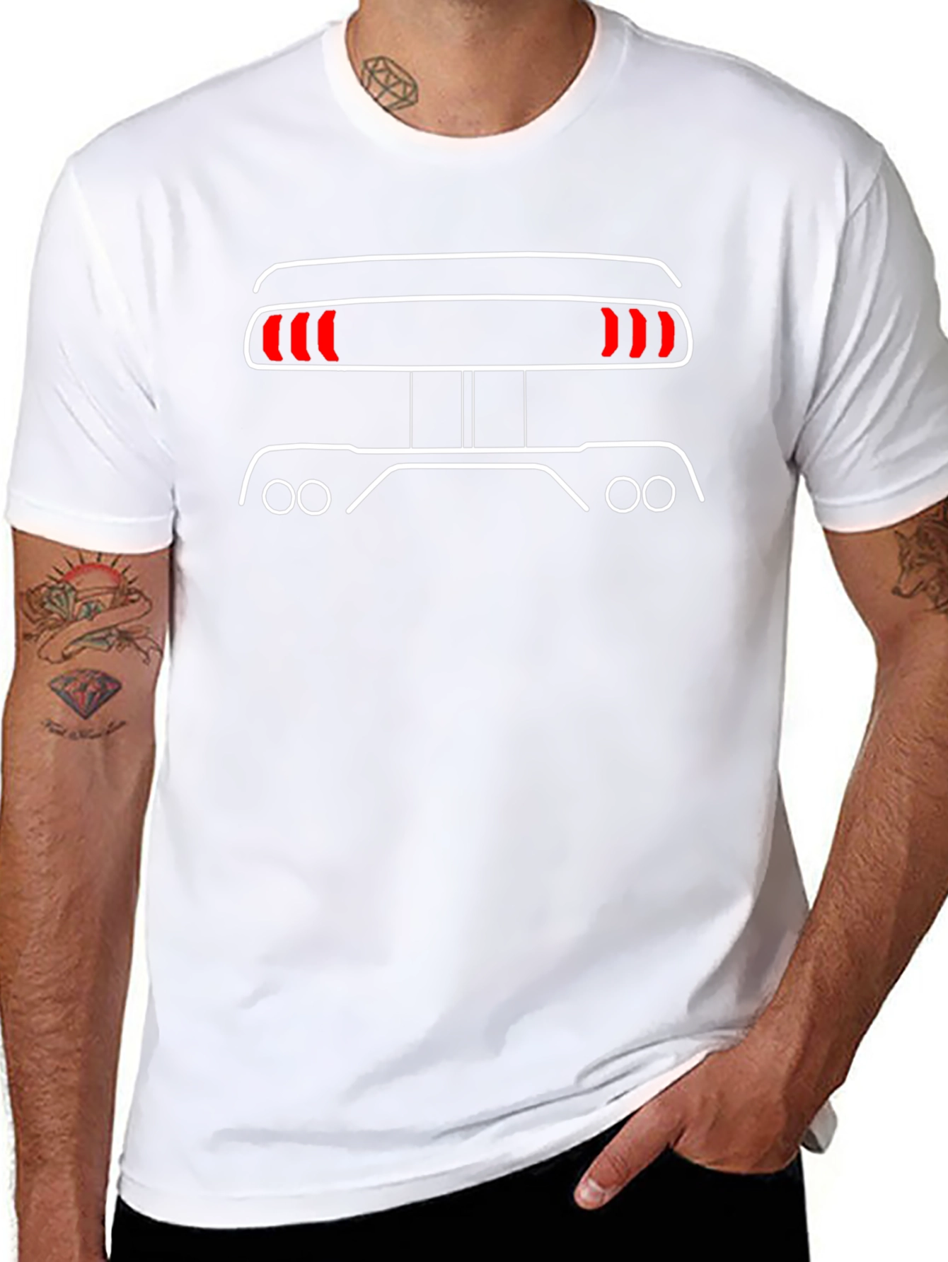 Muscle Car Tail Light T-Shirt - Automotive Fan Apparel