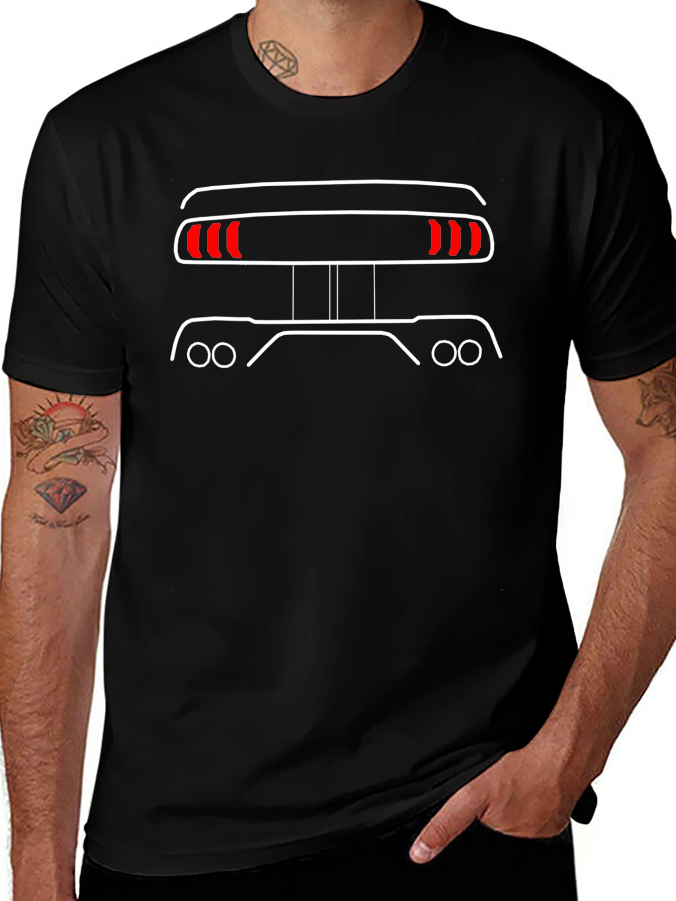 Muscle Car Tail Light T-Shirt - Automotive Fan Apparel