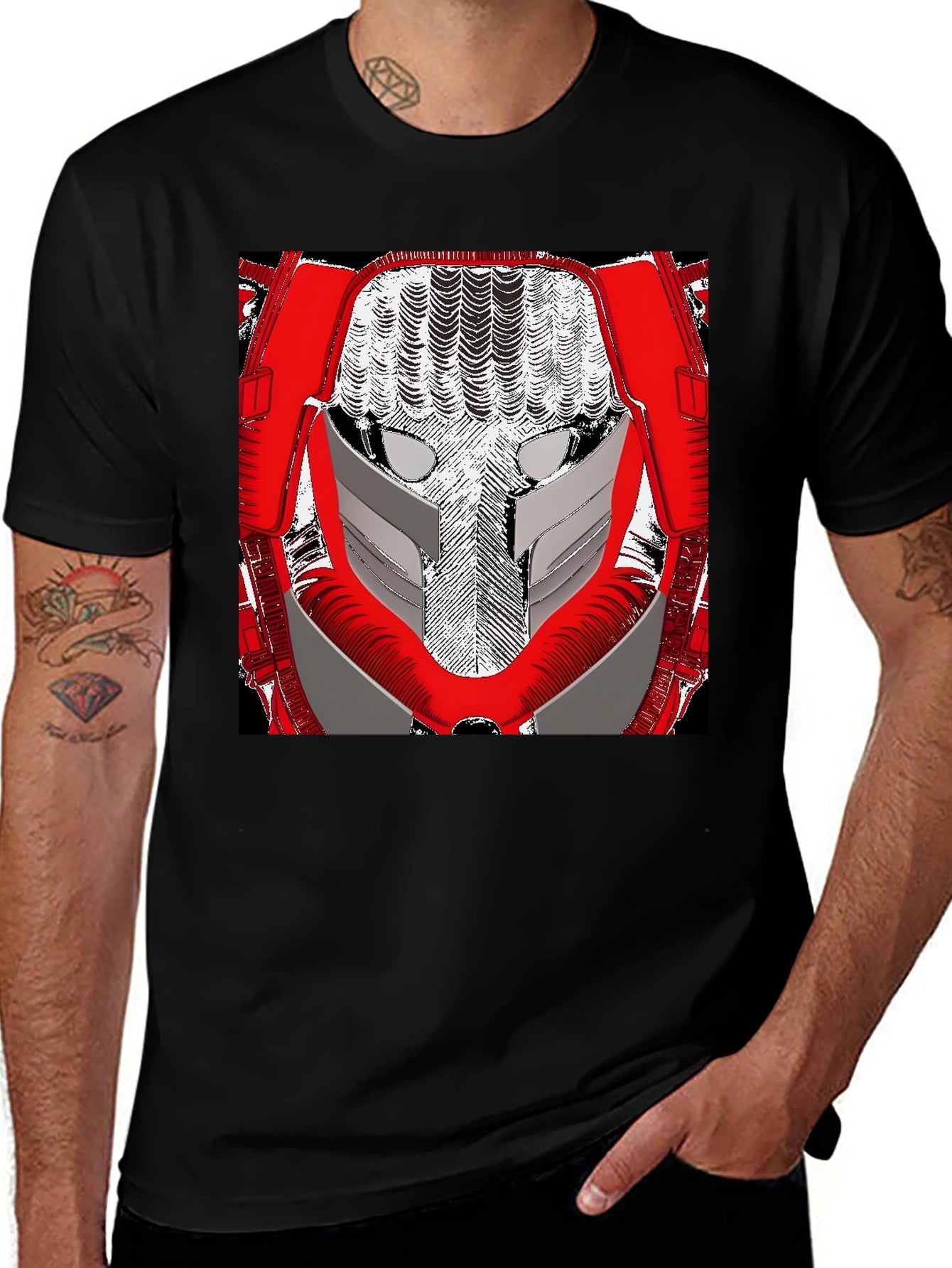Sci-Fi Robot Face Graphic Tee