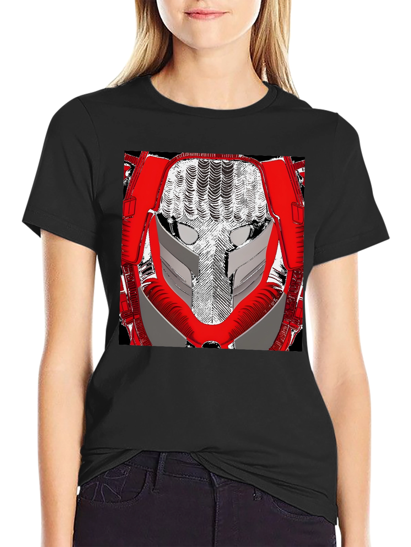 Sci-Fi Robot Face Graphic Tee