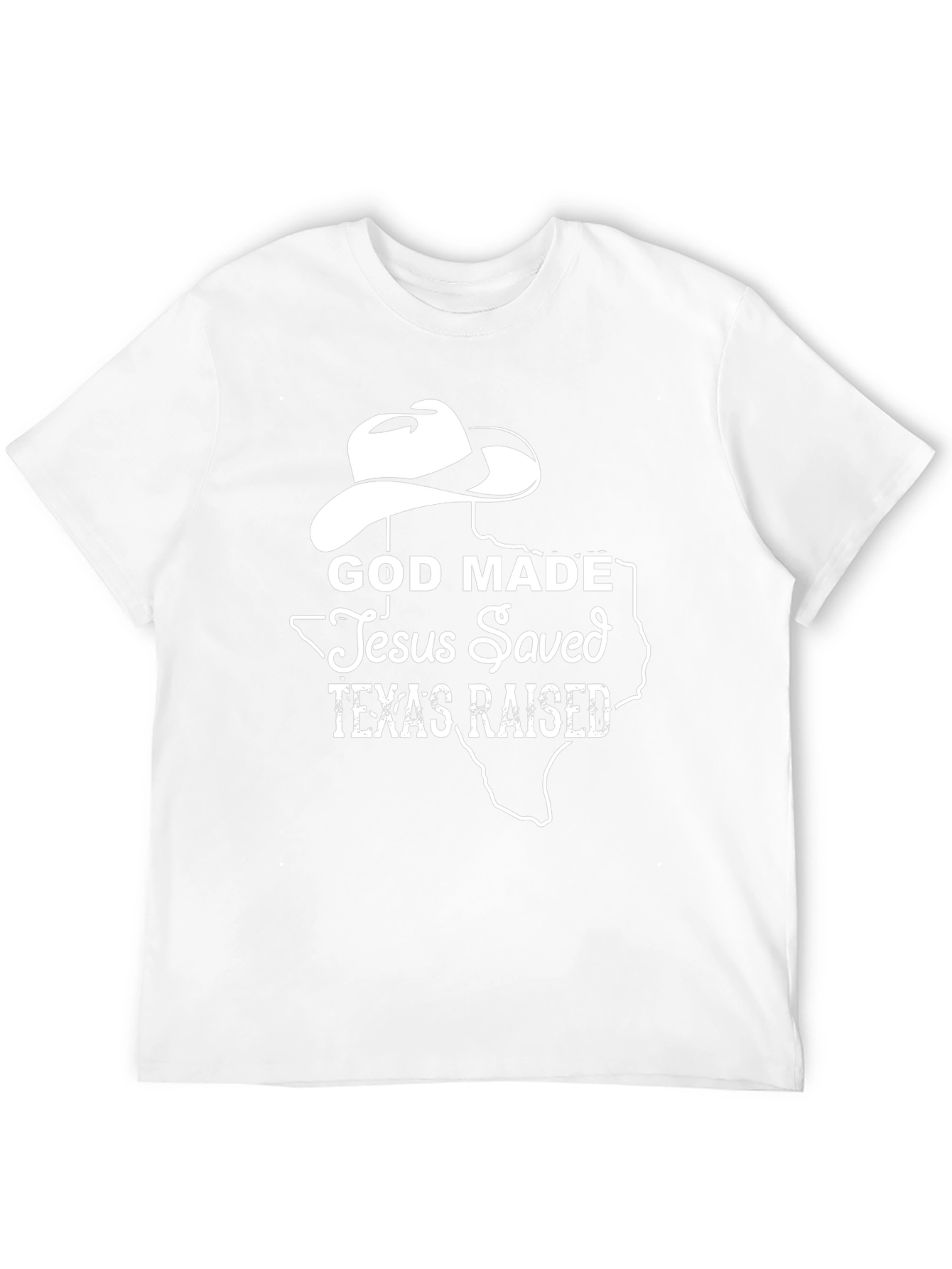 God Made Texas Raised Graphic Tee