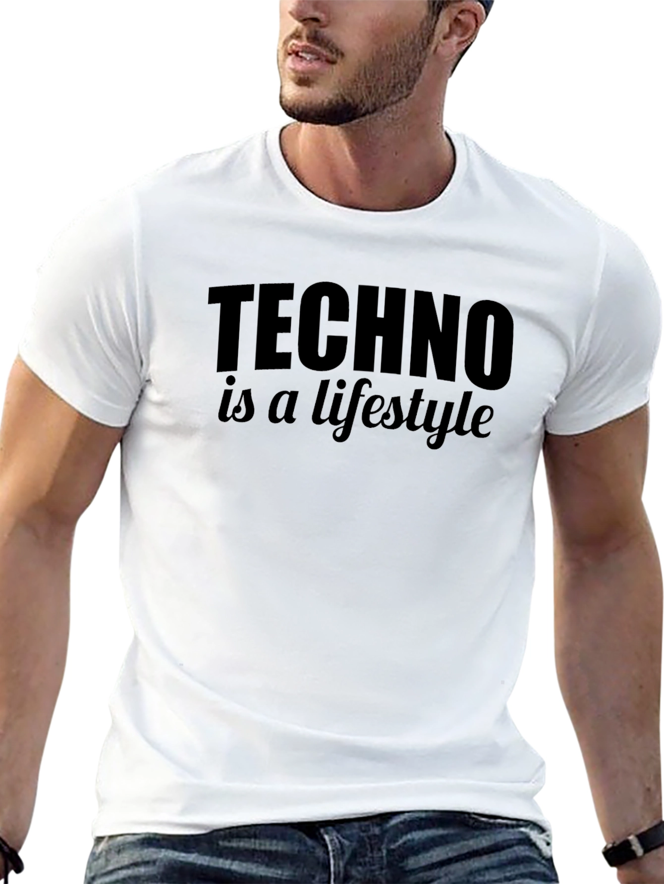 Techno is a Lifestyle Black T-Shirt