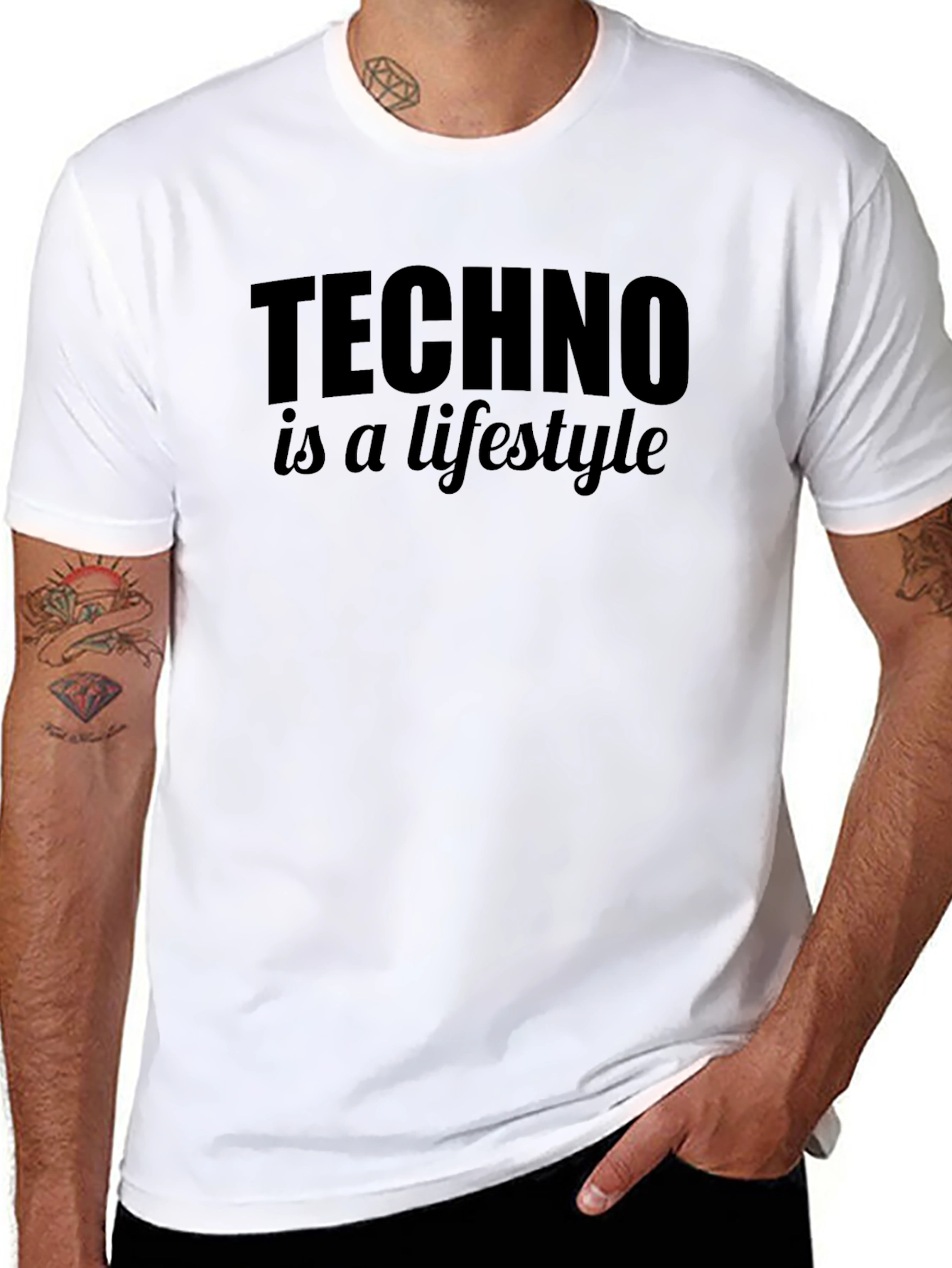 Techno is a Lifestyle Black T-Shirt
