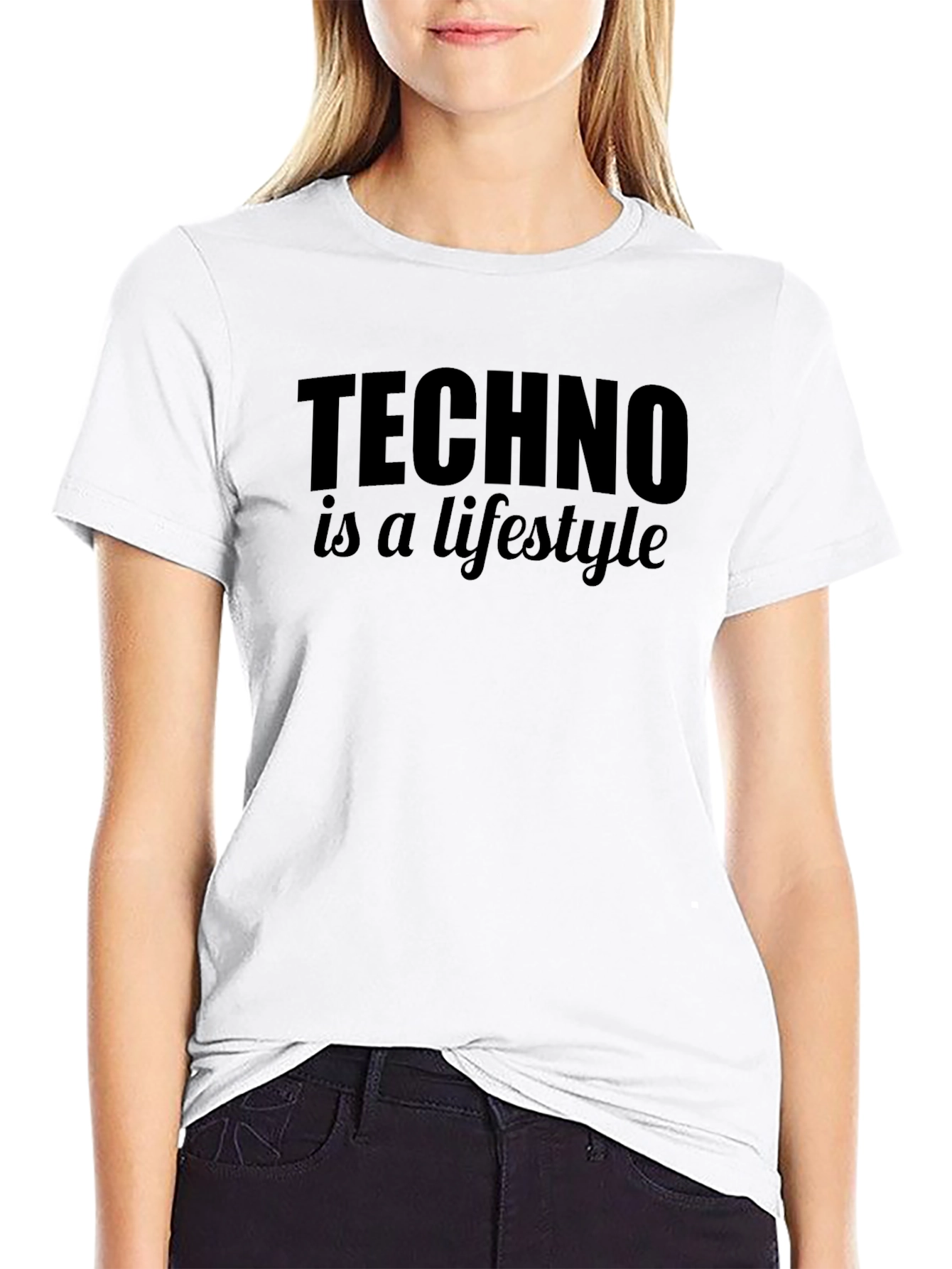 Techno is a Lifestyle Black T-Shirt