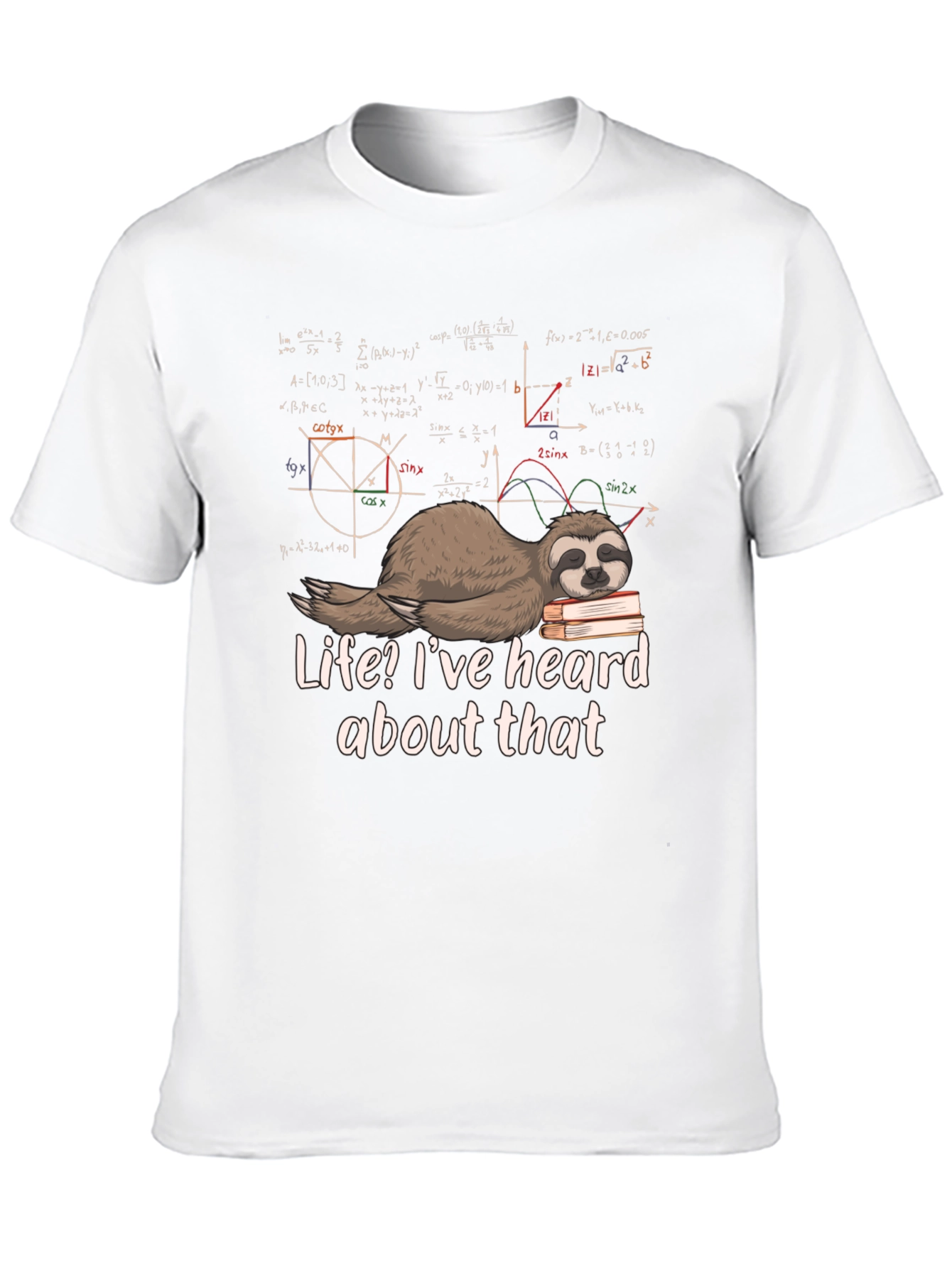 Math Sloth T-Shirt - Funny Lazy Geek Tee