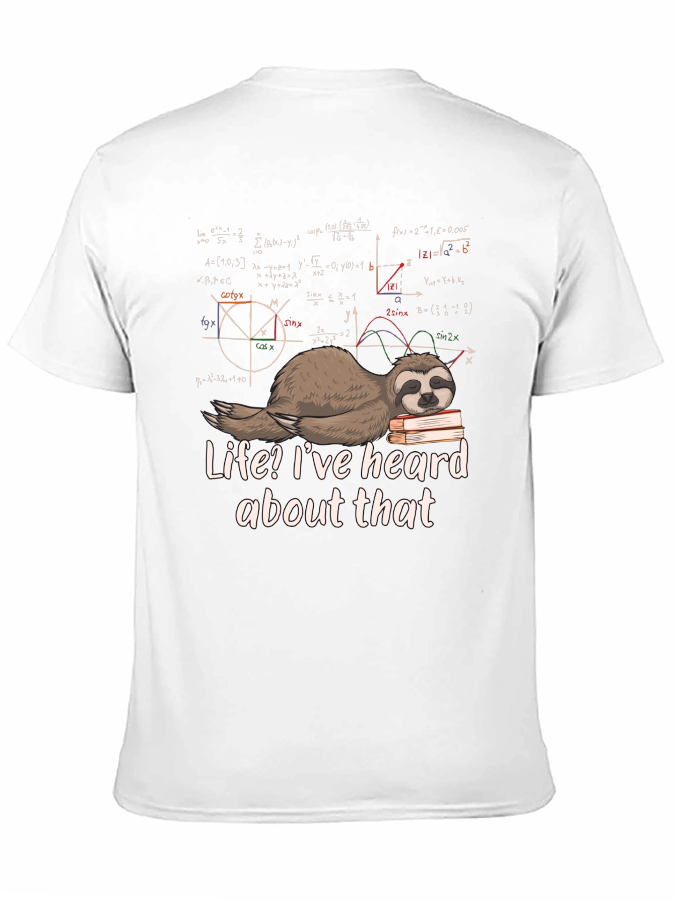 Math Sloth T-Shirt - Funny Lazy Geek Tee