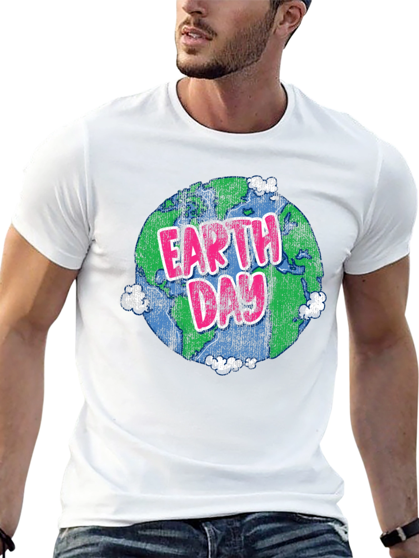 Earth Day T-Shirt - Graphic Print Black Tee