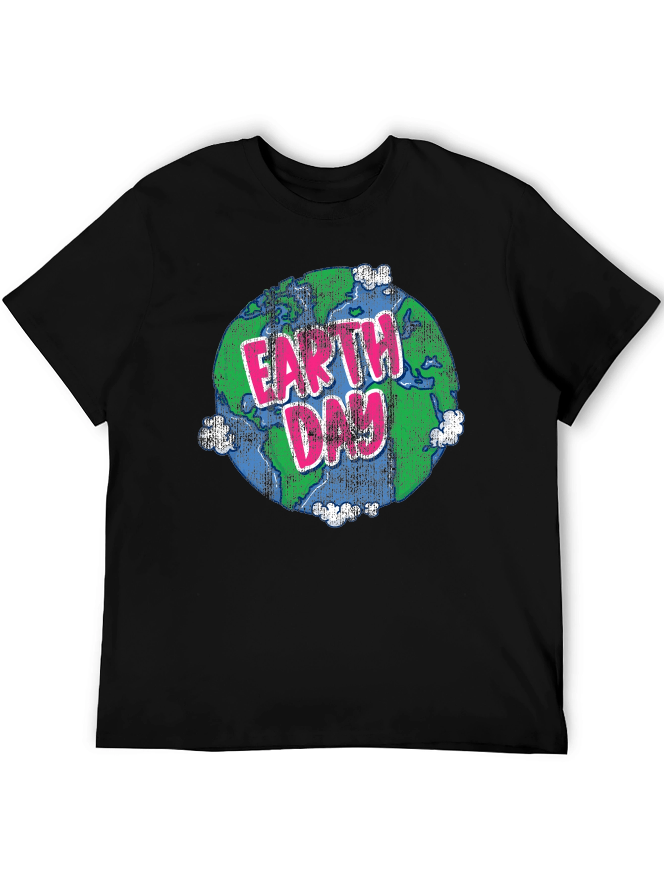 Earth Day T-Shirt - Graphic Print Black Tee