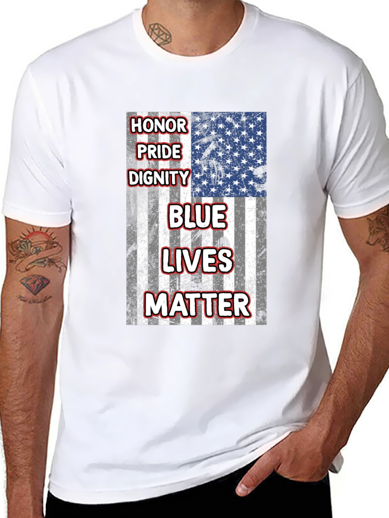 Blue Lives Matter T-Shirt: Honor Pride Dignity Tee