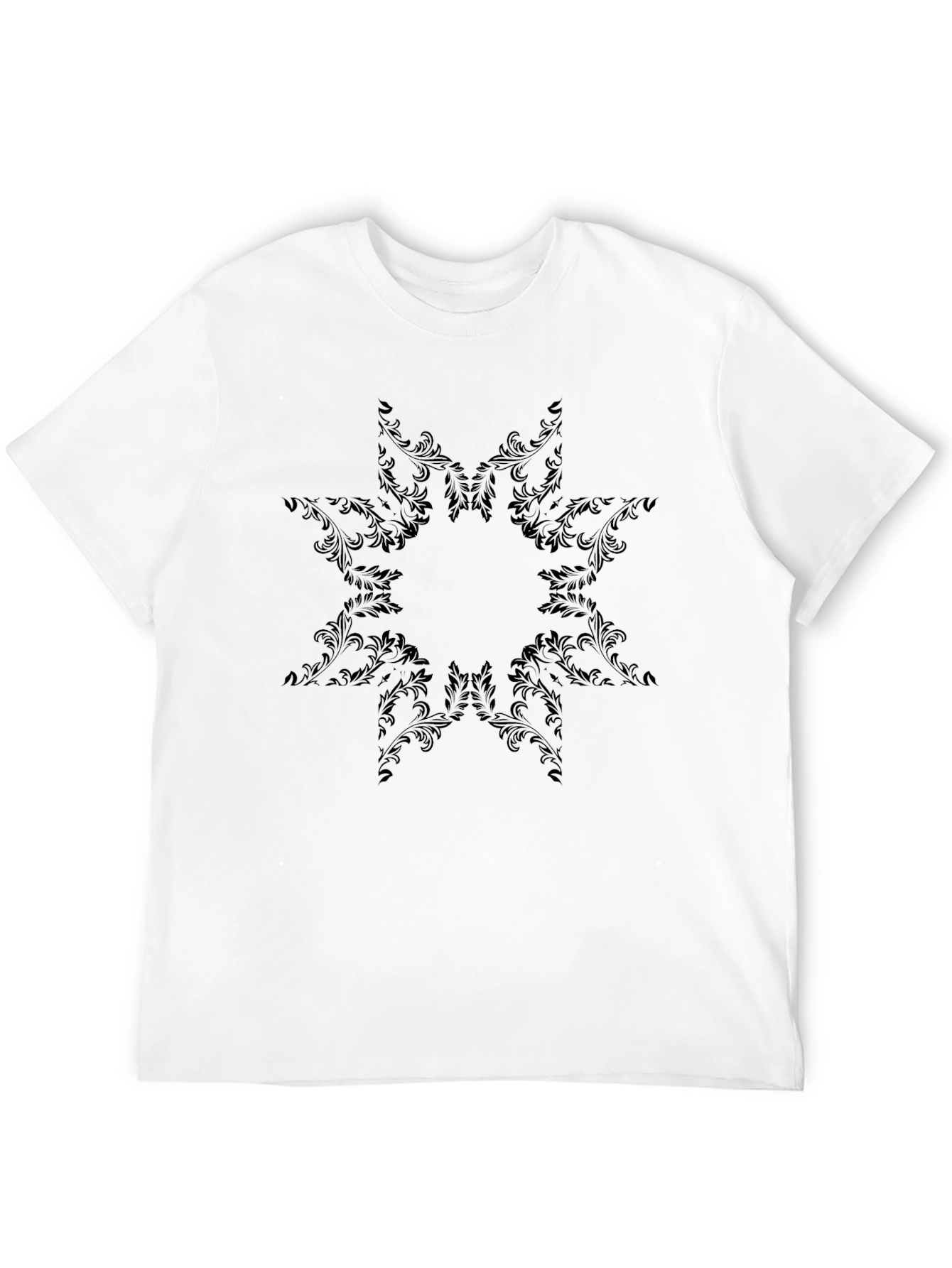Black Floral Print Tee - Stylish & Unique