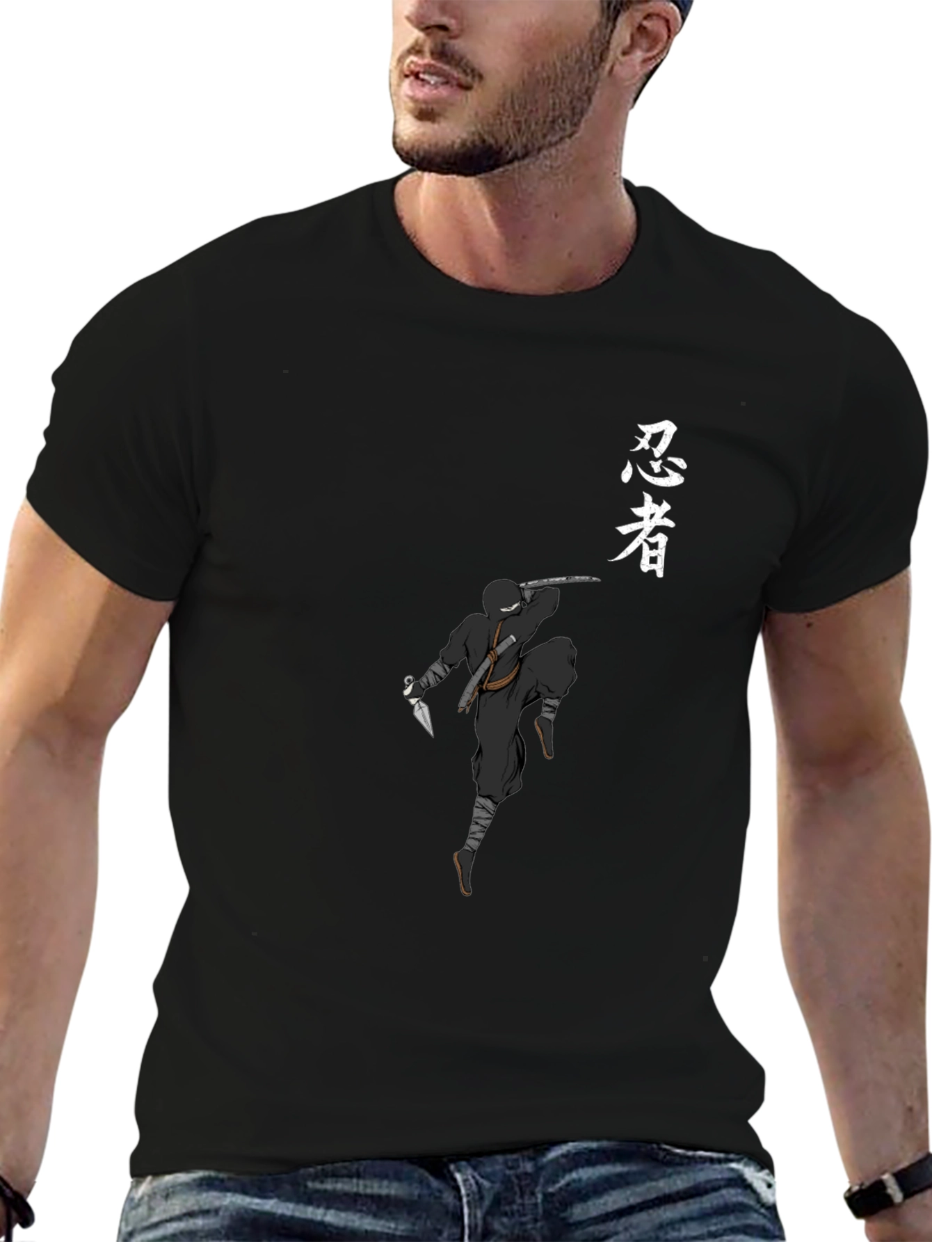 Ninja Graphic T-Shirt - Cool Black Tee