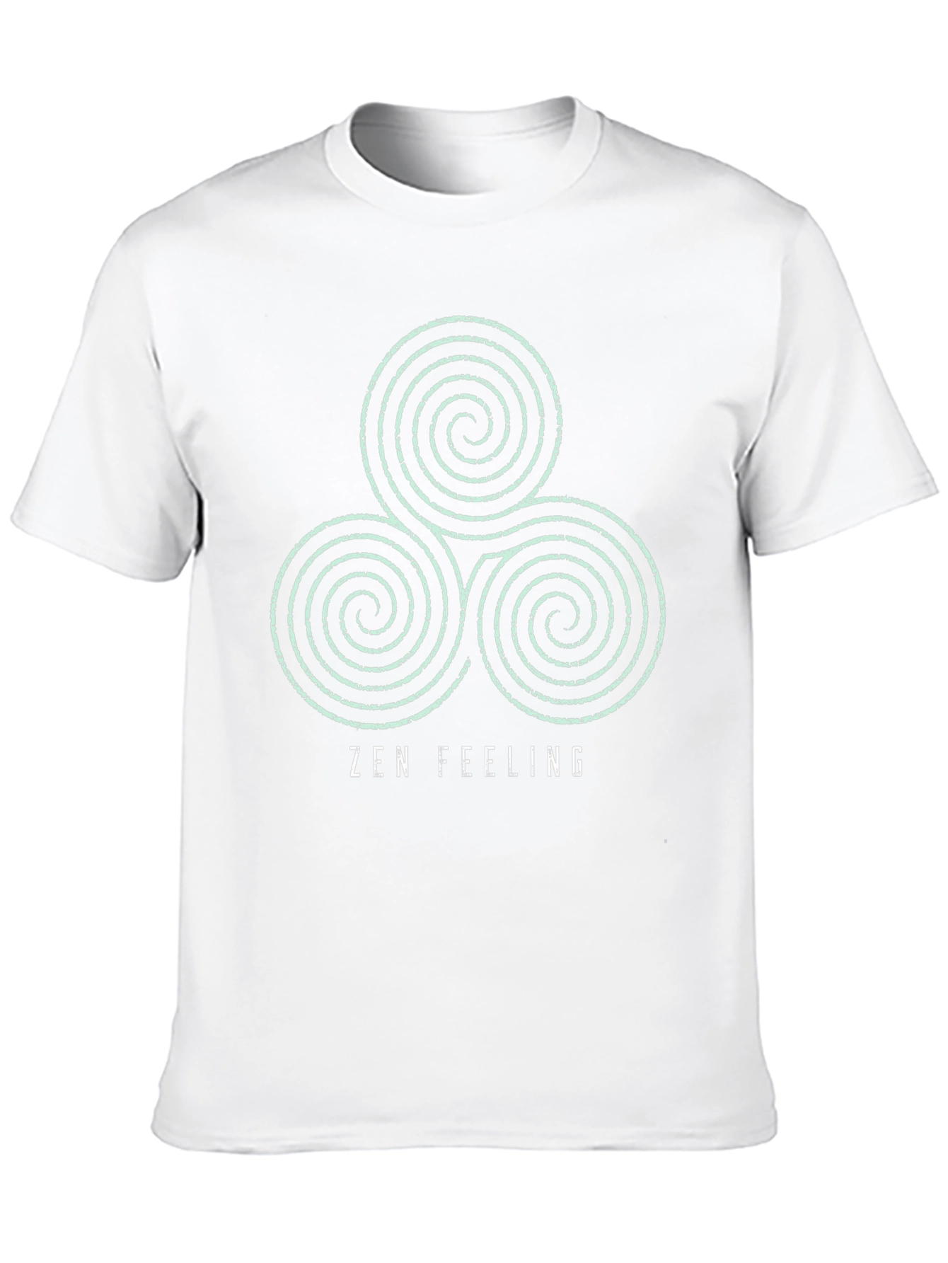 Zen Feeling Black T-Shirt - Spiral Design
