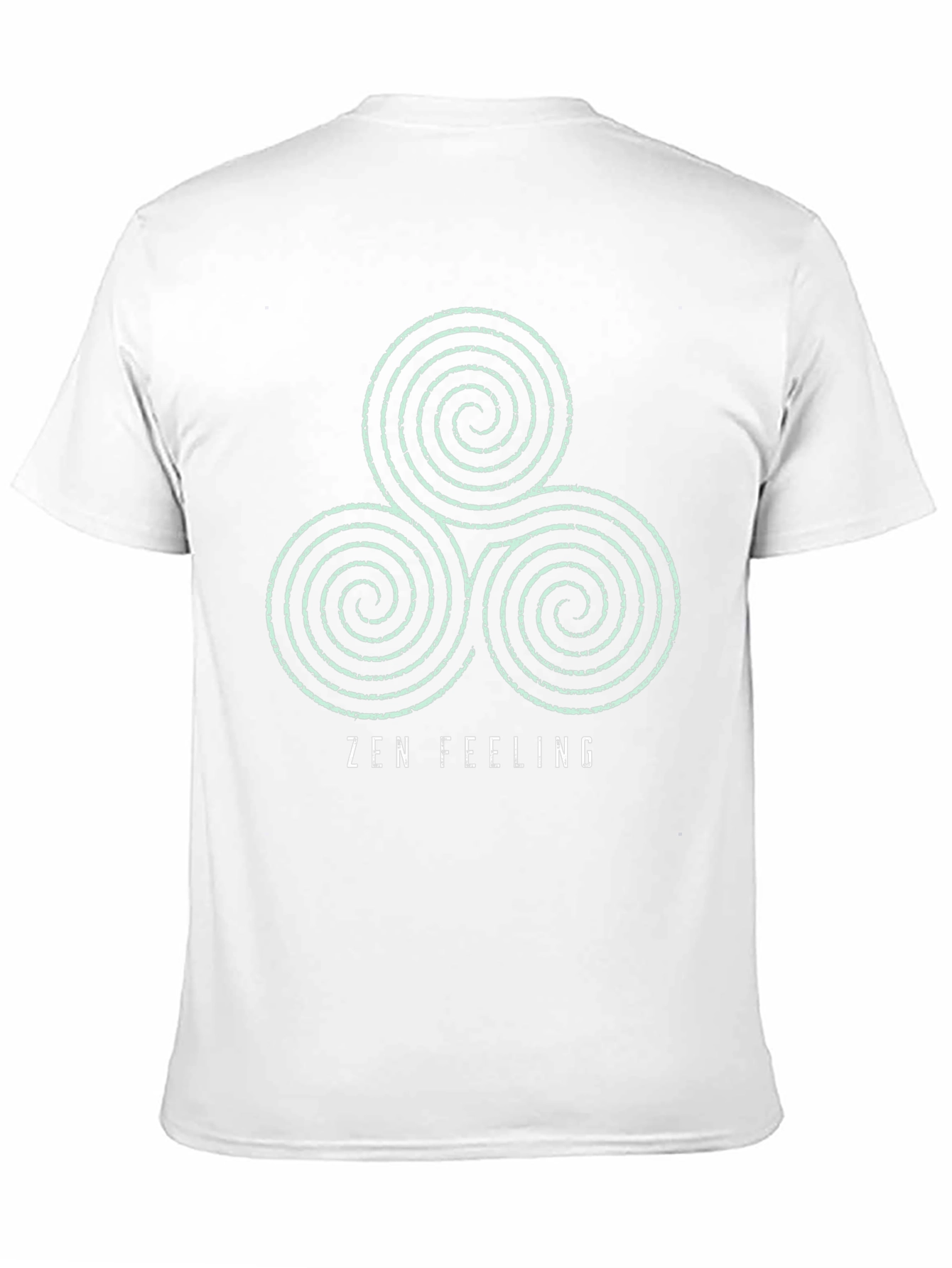Zen Feeling Black T-Shirt - Spiral Design