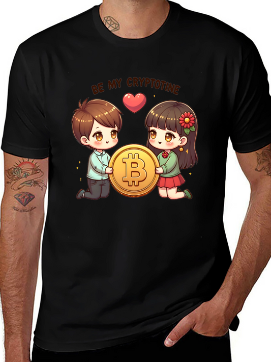 Be My Cryptotine - Bitcoin Cartoon T-Shirt