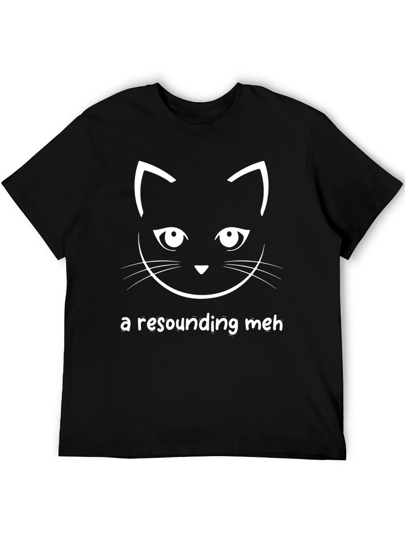 Resounding Meh Cat Graphic Tee - Unisex