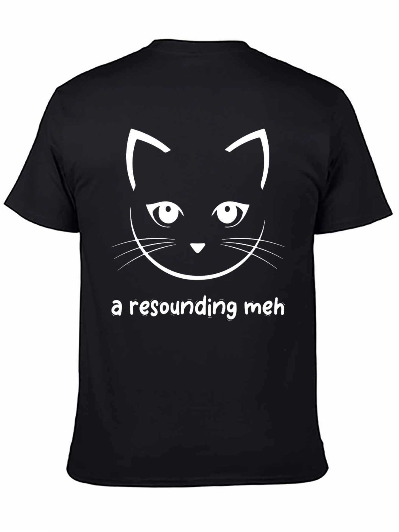 Resounding Meh Cat Graphic Tee - Unisex