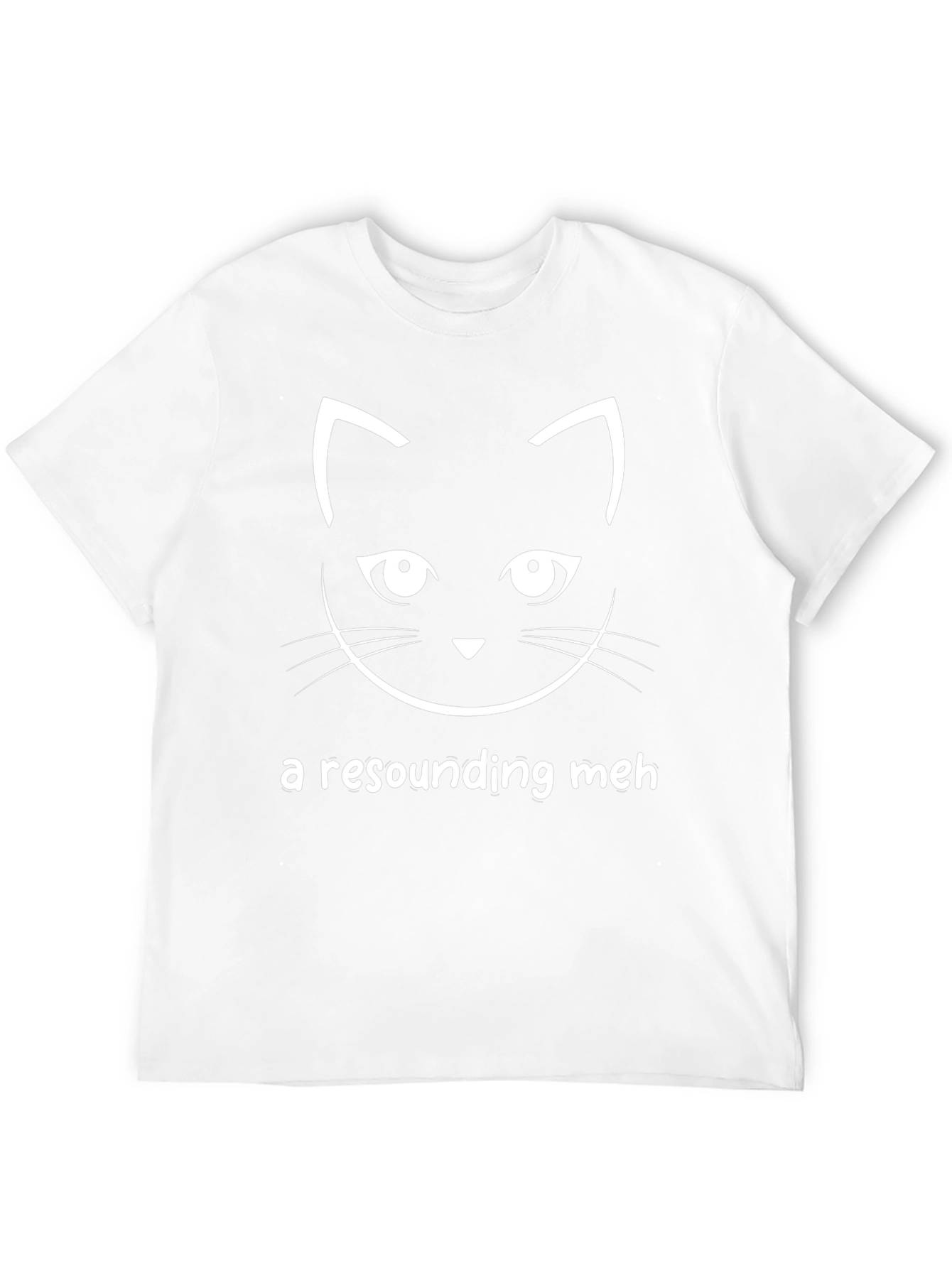 Resounding Meh Cat Graphic Tee - Unisex