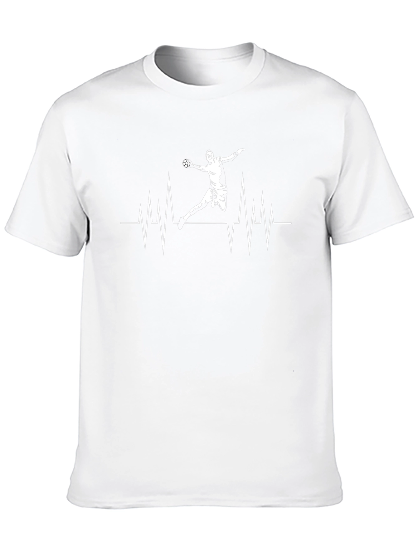 Handball Heartbeat Graphic Tee - Black