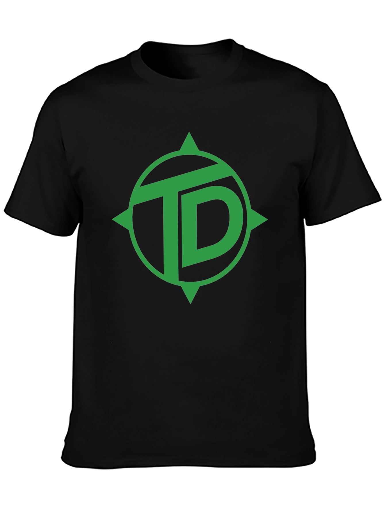 TD Green Logo Black T-Shirt