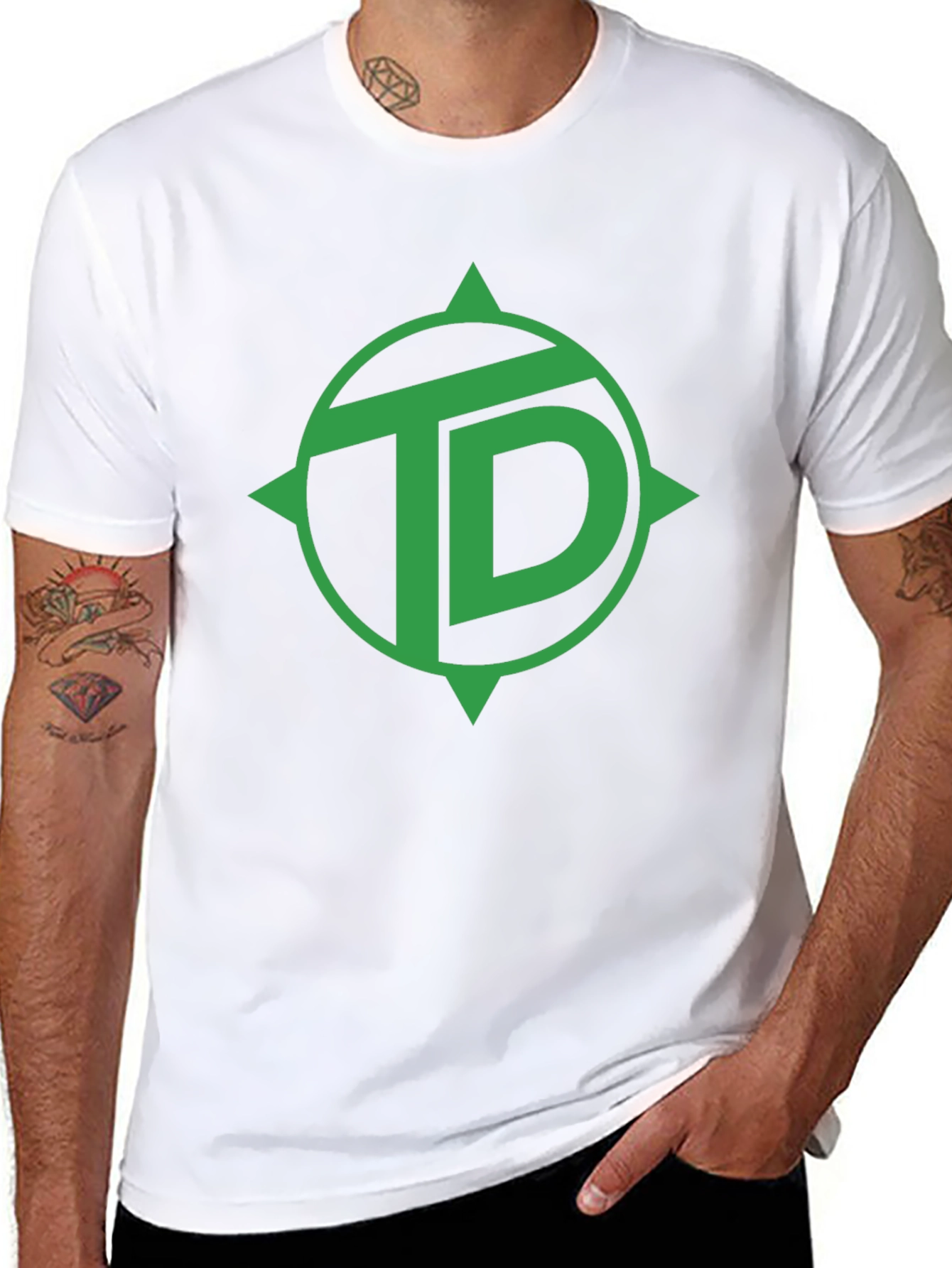 TD Green Logo Black T-Shirt