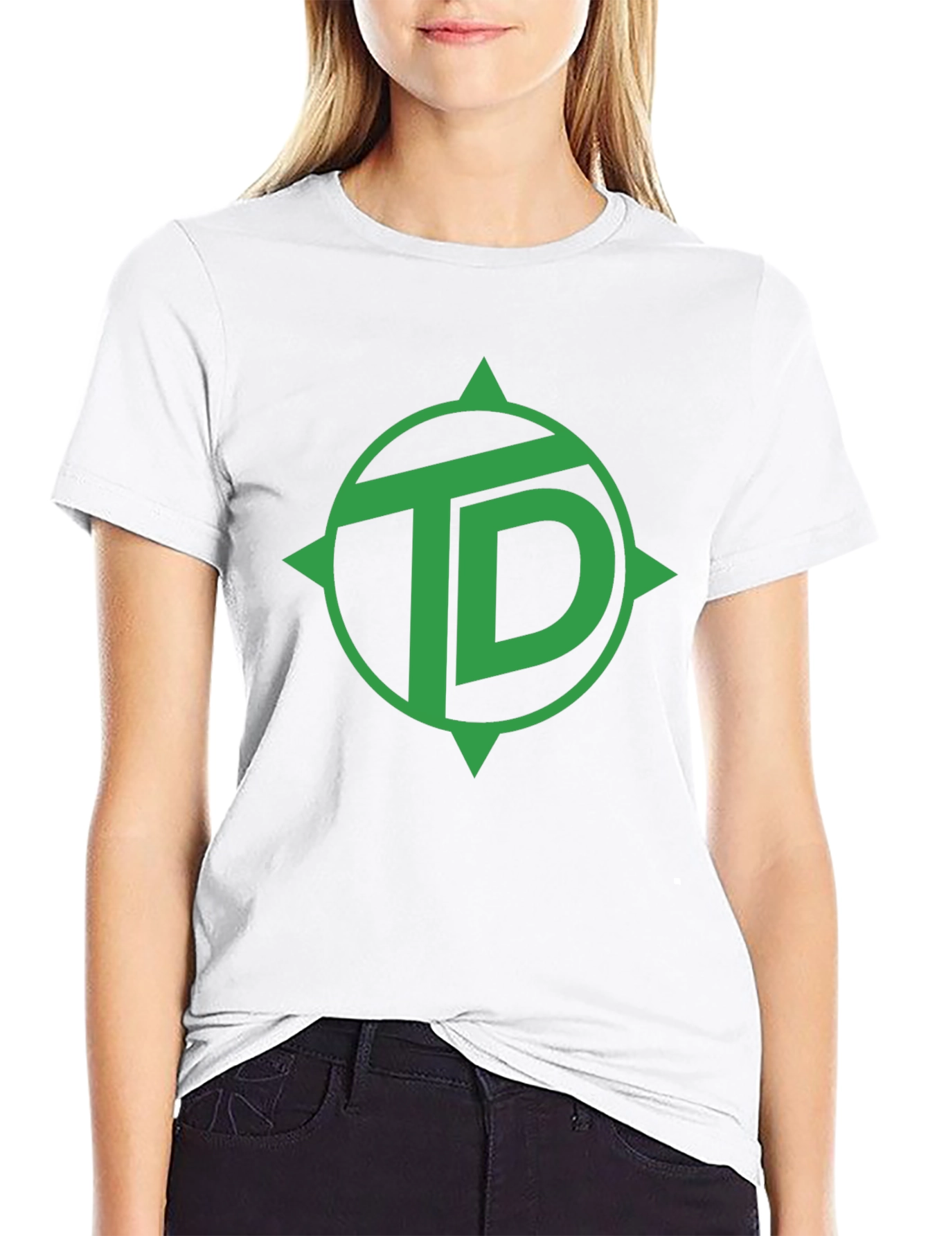 TD Green Logo Black T-Shirt