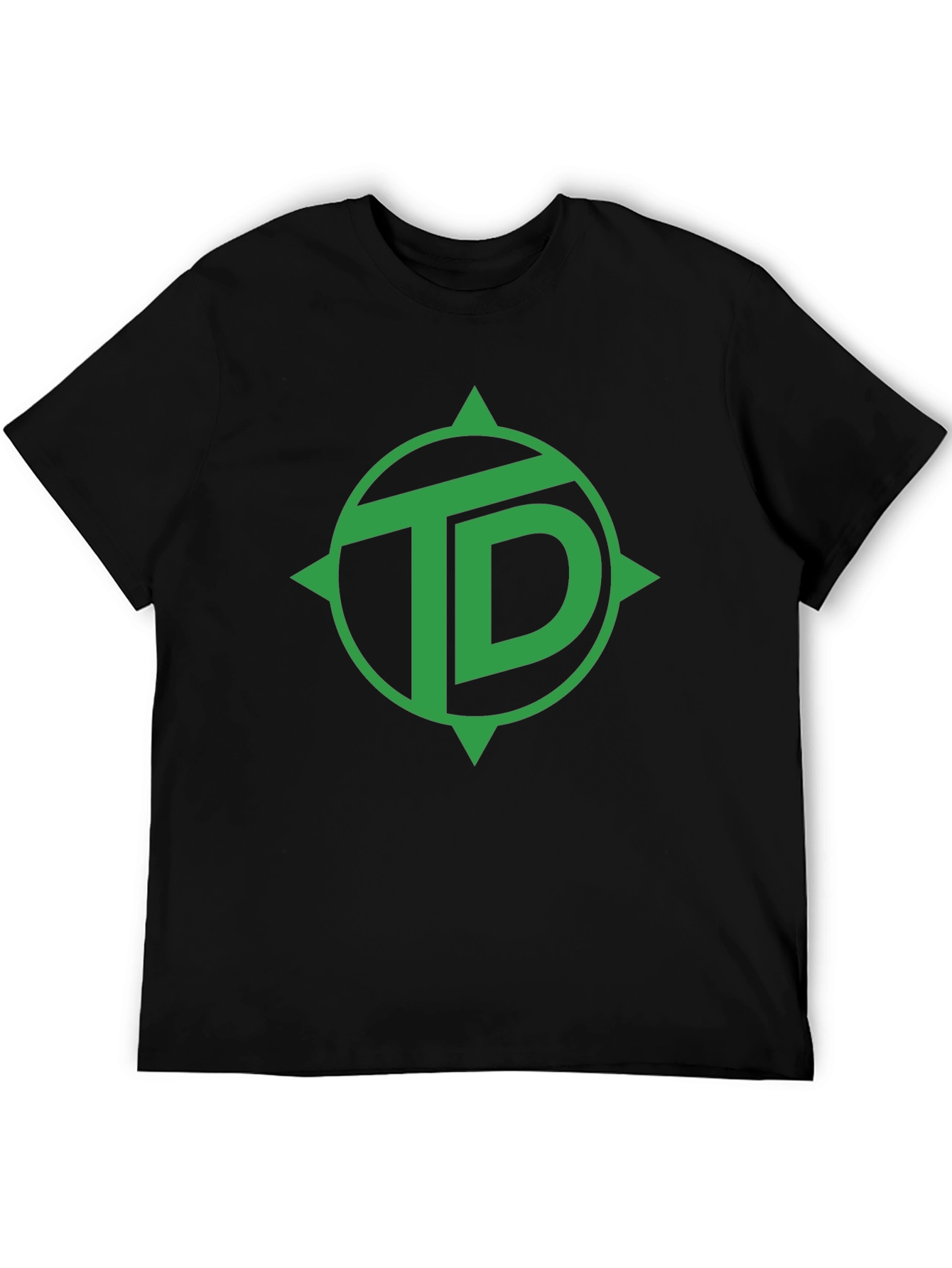 TD Green Logo Black T-Shirt