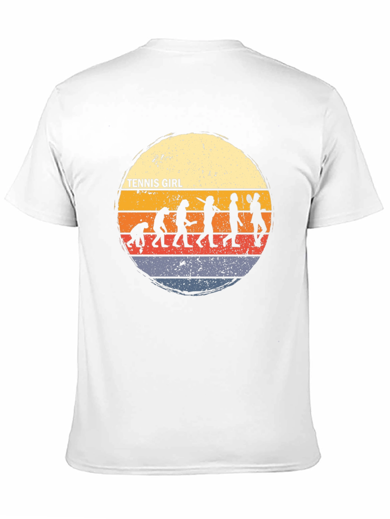 Tennis Girl Evolution T-Shirt - Retro Style