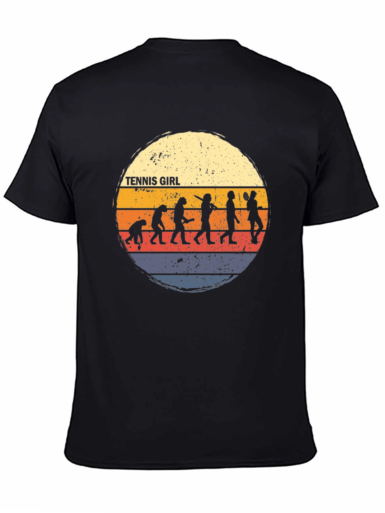 Tennis Girl Evolution T-Shirt - Retro Style