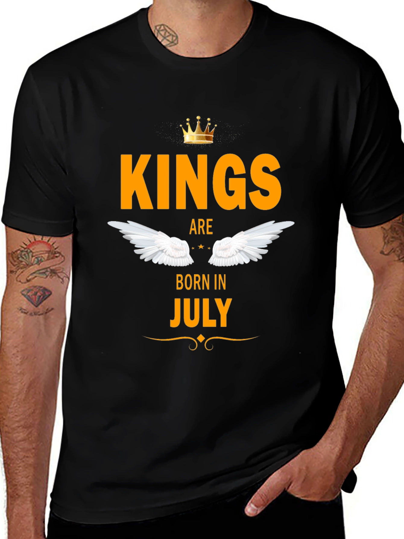 Kings Born in July Black T-Shirt