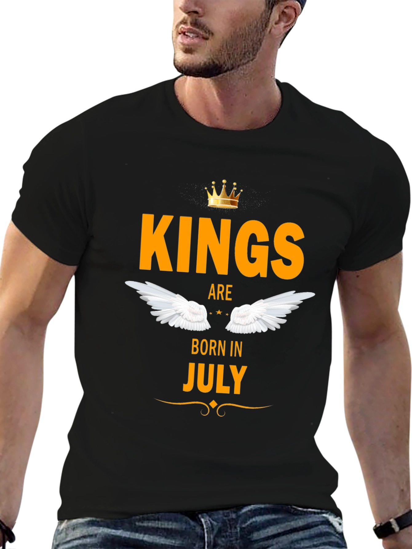 Kings Born in July Black T-Shirt