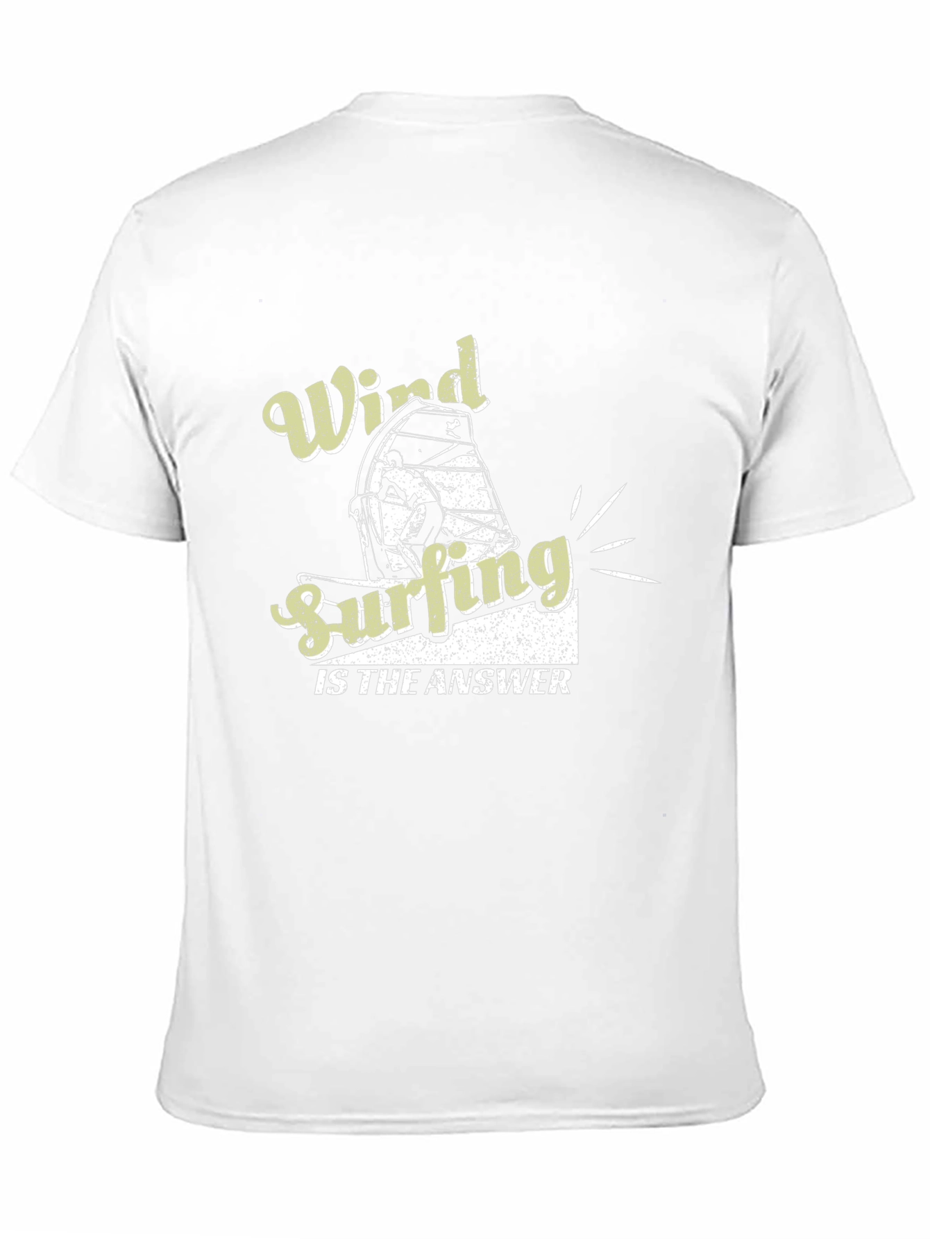 Wind Surfing Answer Black T-Shirt