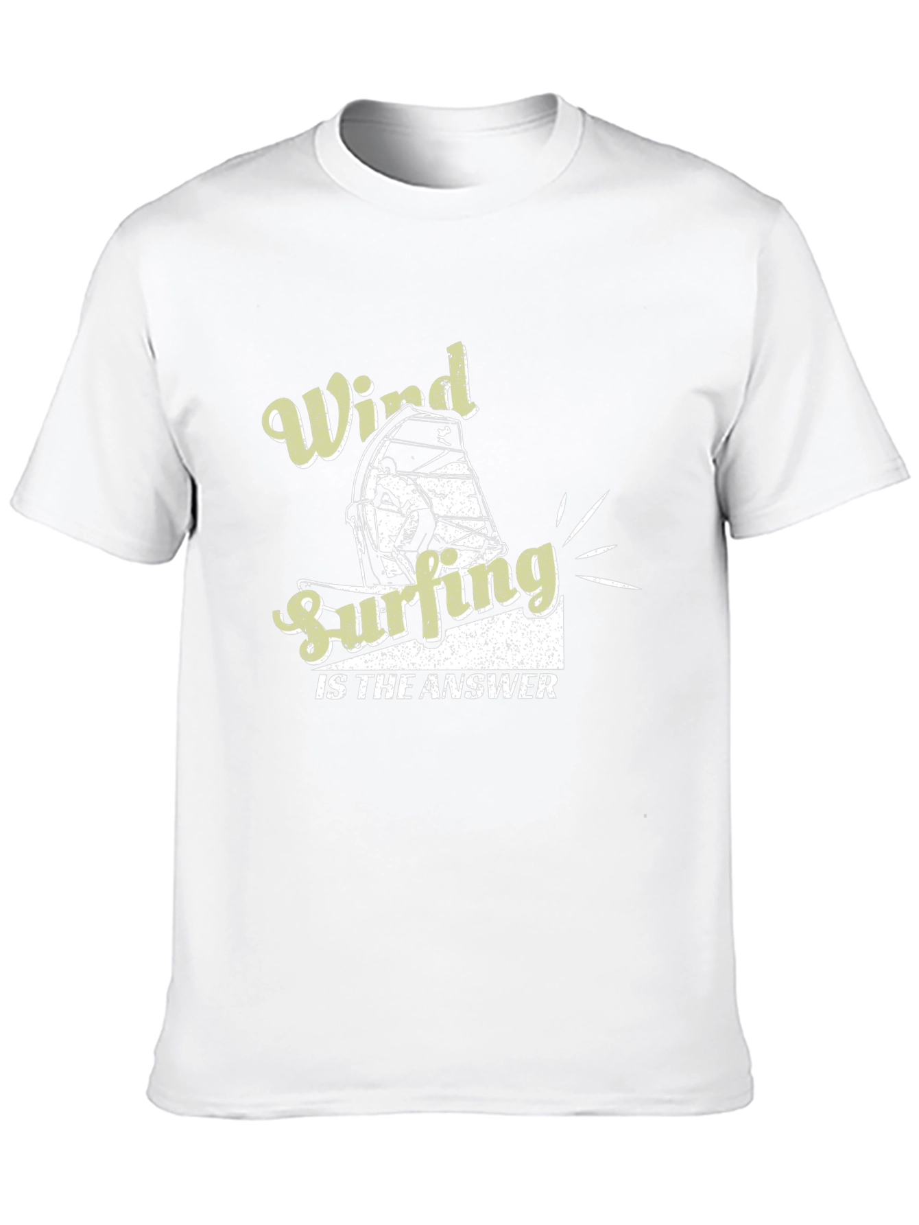 Wind Surfing Answer Black T-Shirt