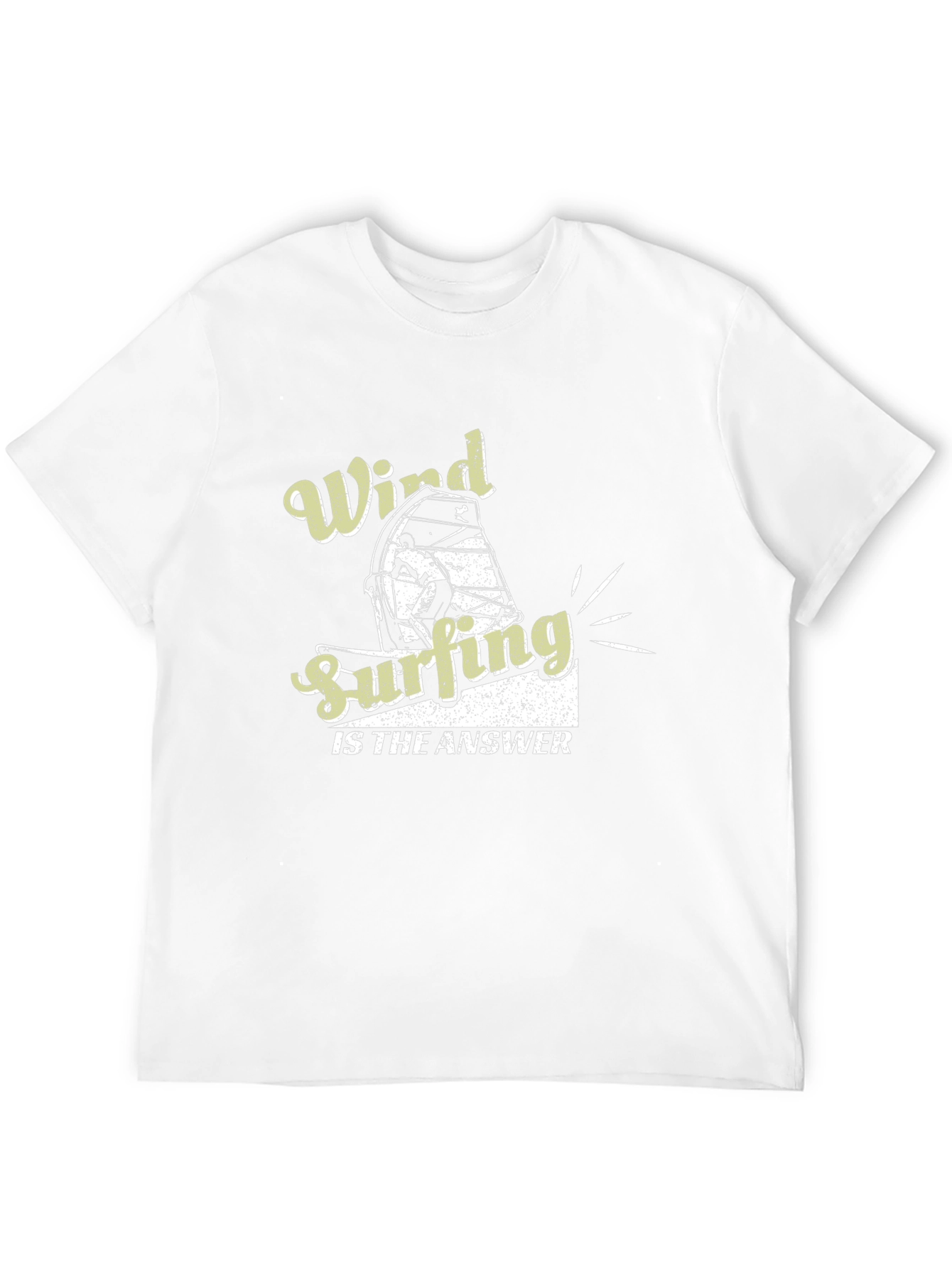 Wind Surfing Answer Black T-Shirt
