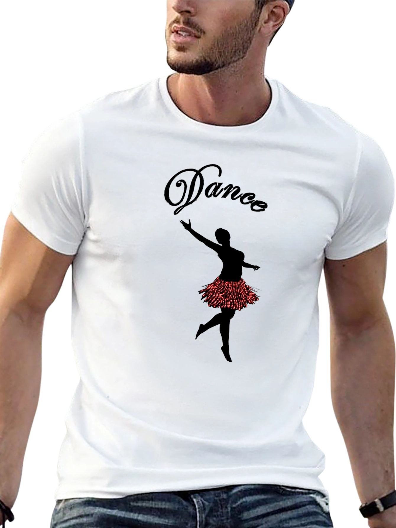 Dance Ballerina Graphic Tee - Mens Black T-Shirt