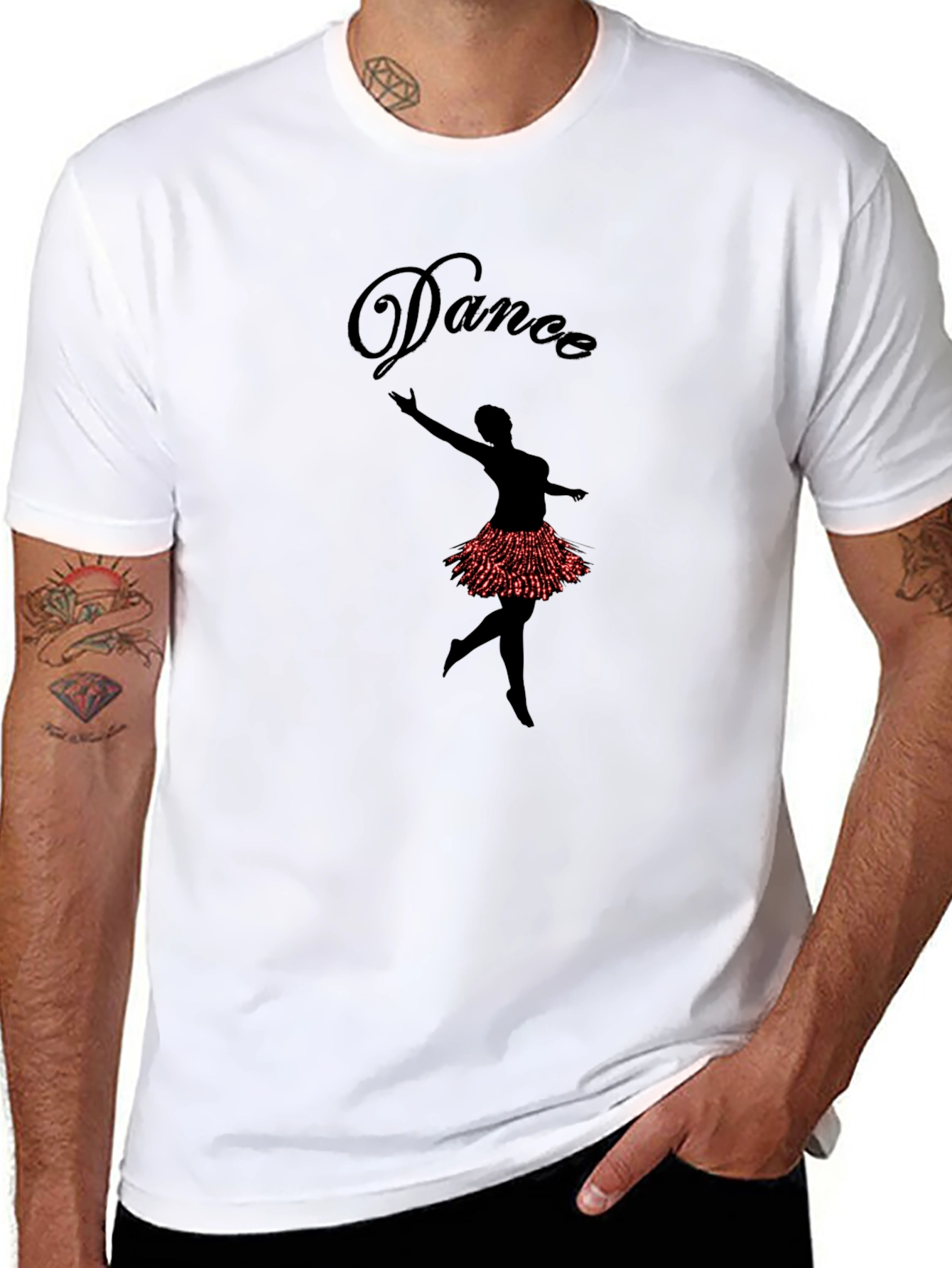 Dance Ballerina Graphic Tee - Mens Black T-Shirt