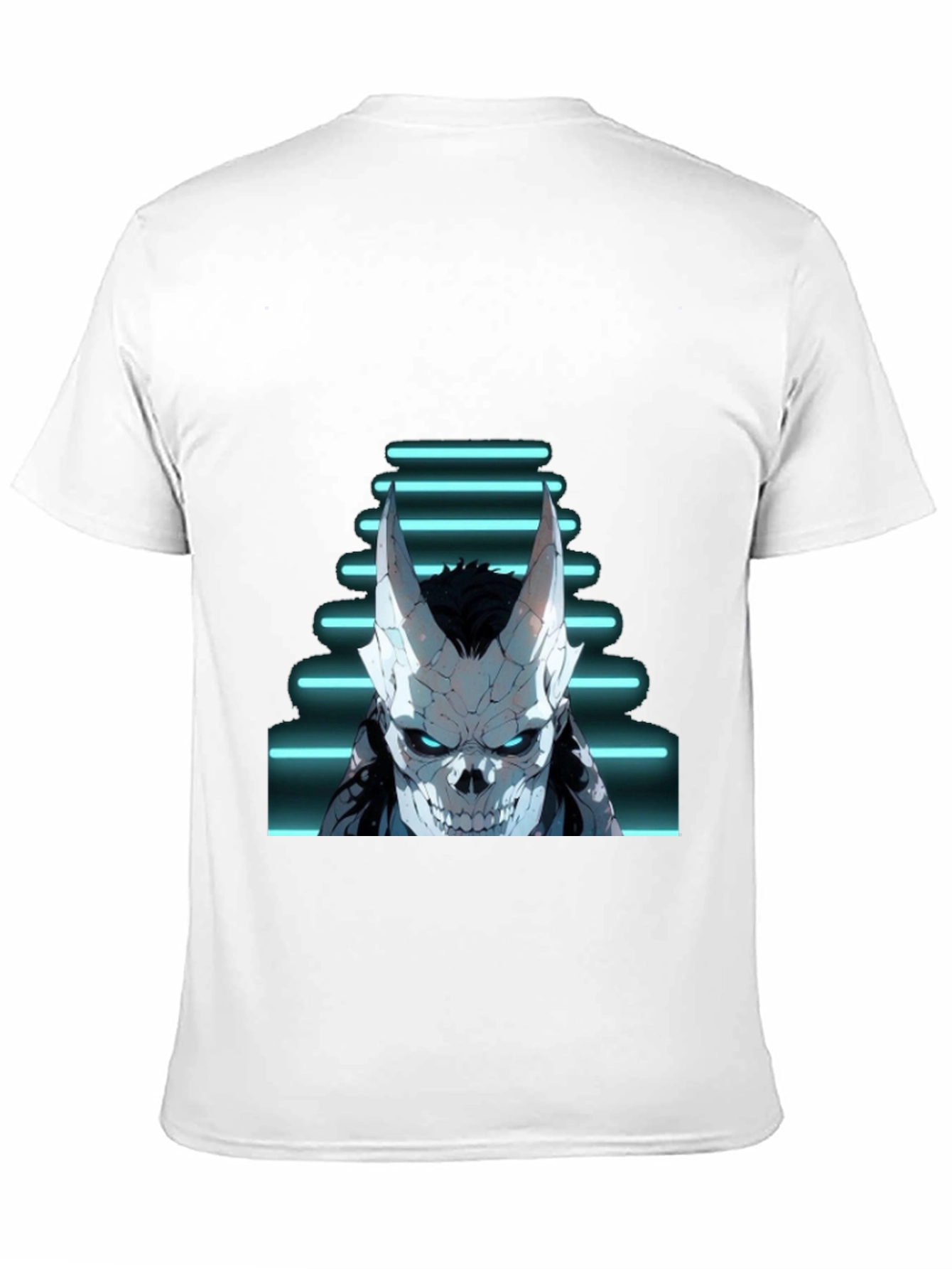Neon Skull Graphic Black T-Shirt