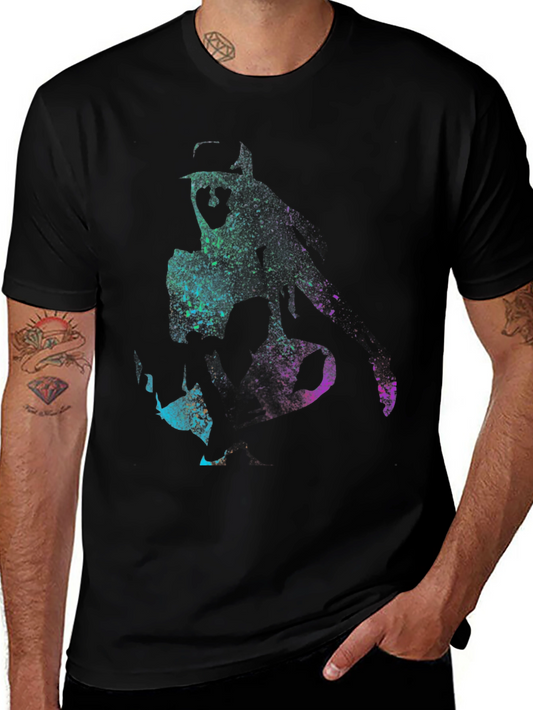 Abstract Musician Black T-Shirt