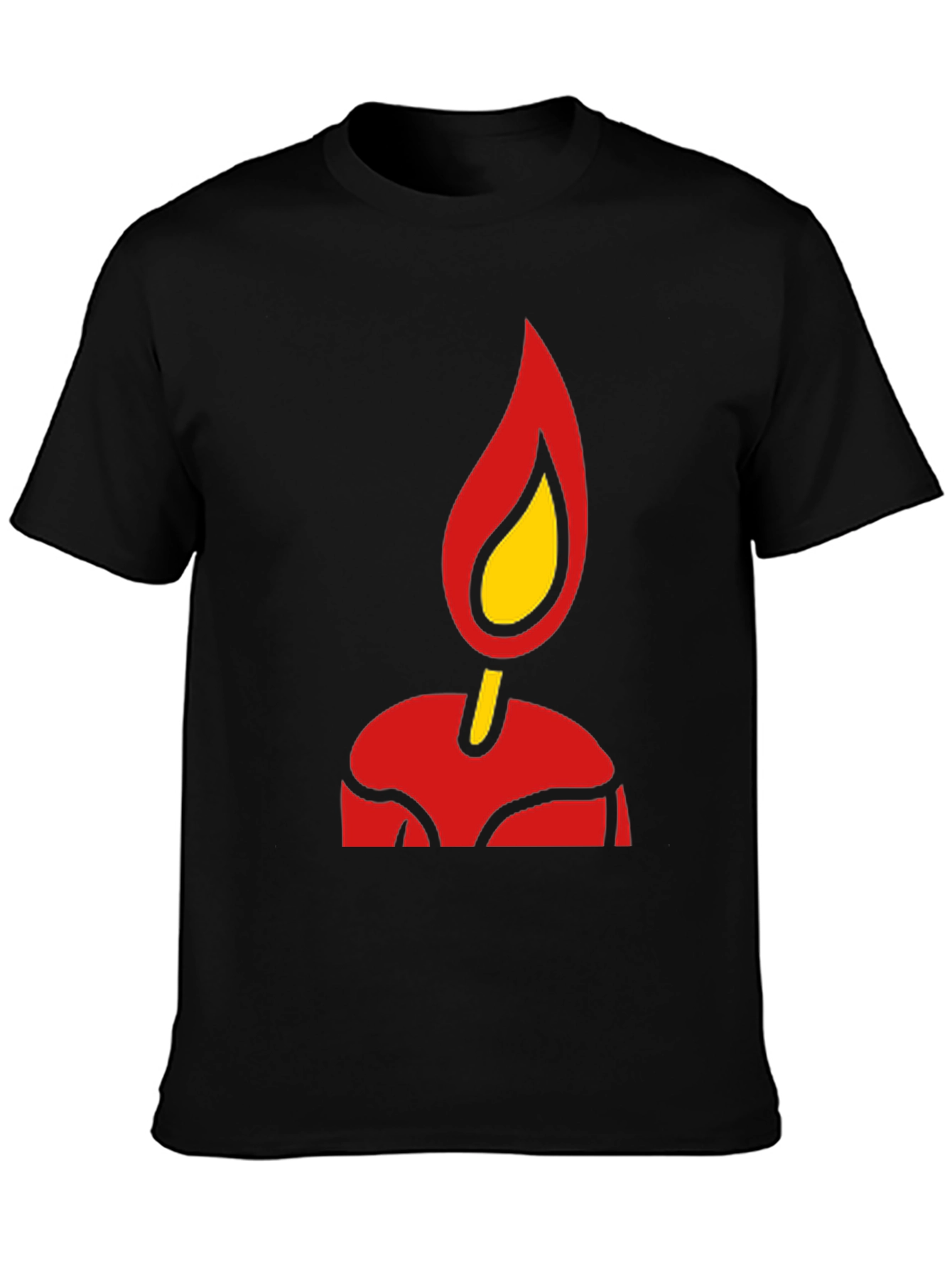 Flame Graphic Tee - Bold Stylish Black T-Shirt