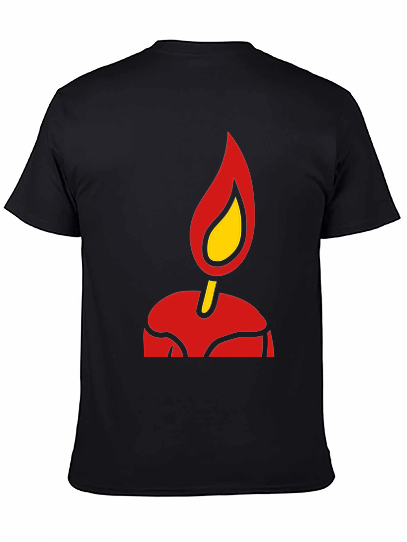 Flame Graphic Tee - Bold Stylish Black T-Shirt