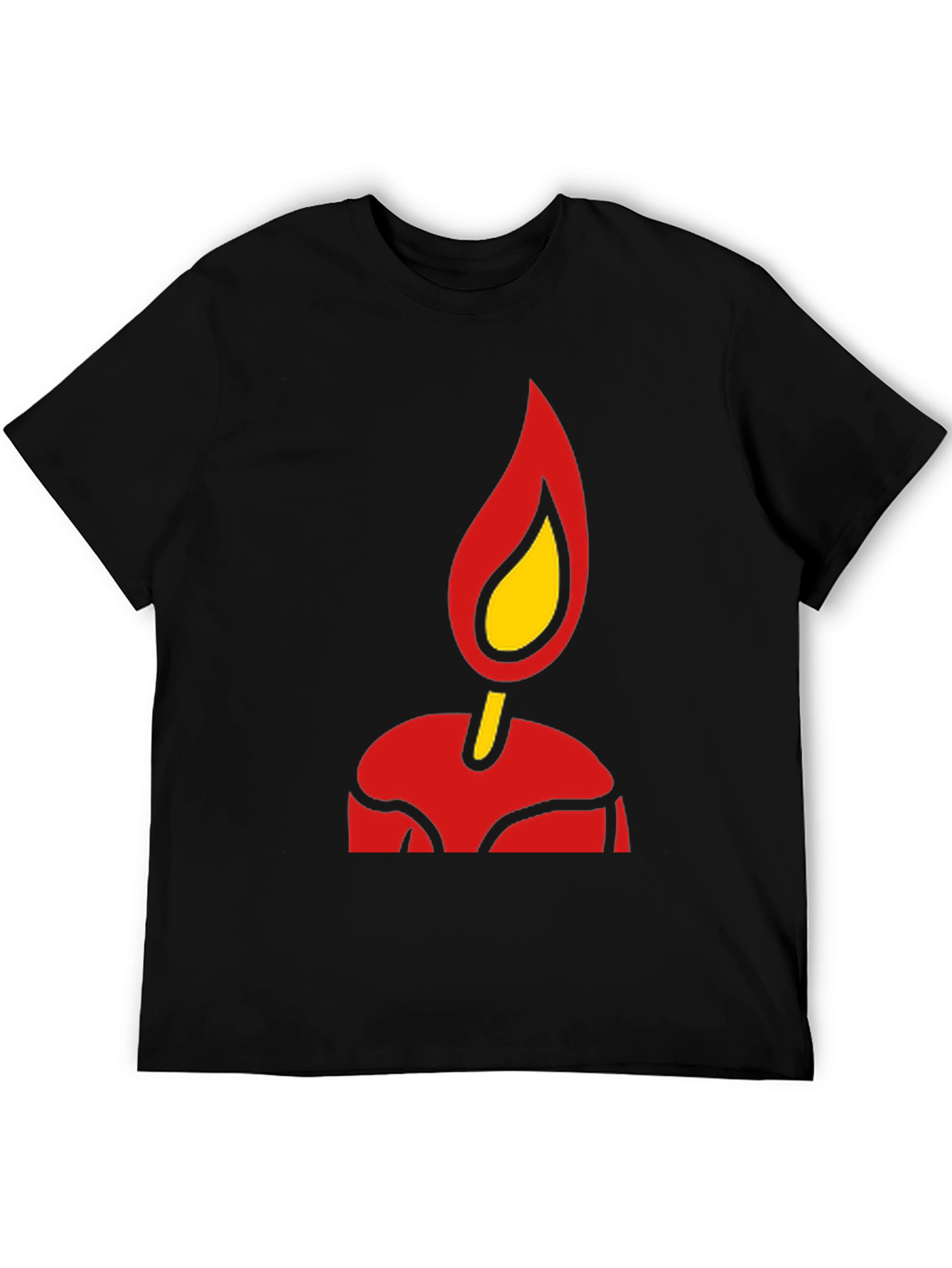 Flame Graphic Tee - Bold Stylish Black T-Shirt