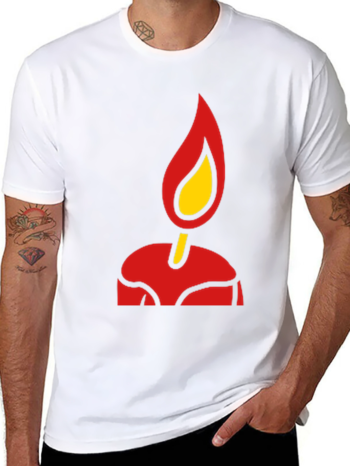 Flame Graphic Tee - Bold Stylish Black T-Shirt