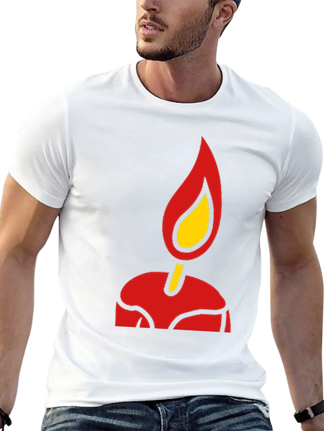 Flame Graphic Tee - Bold Stylish Black T-Shirt